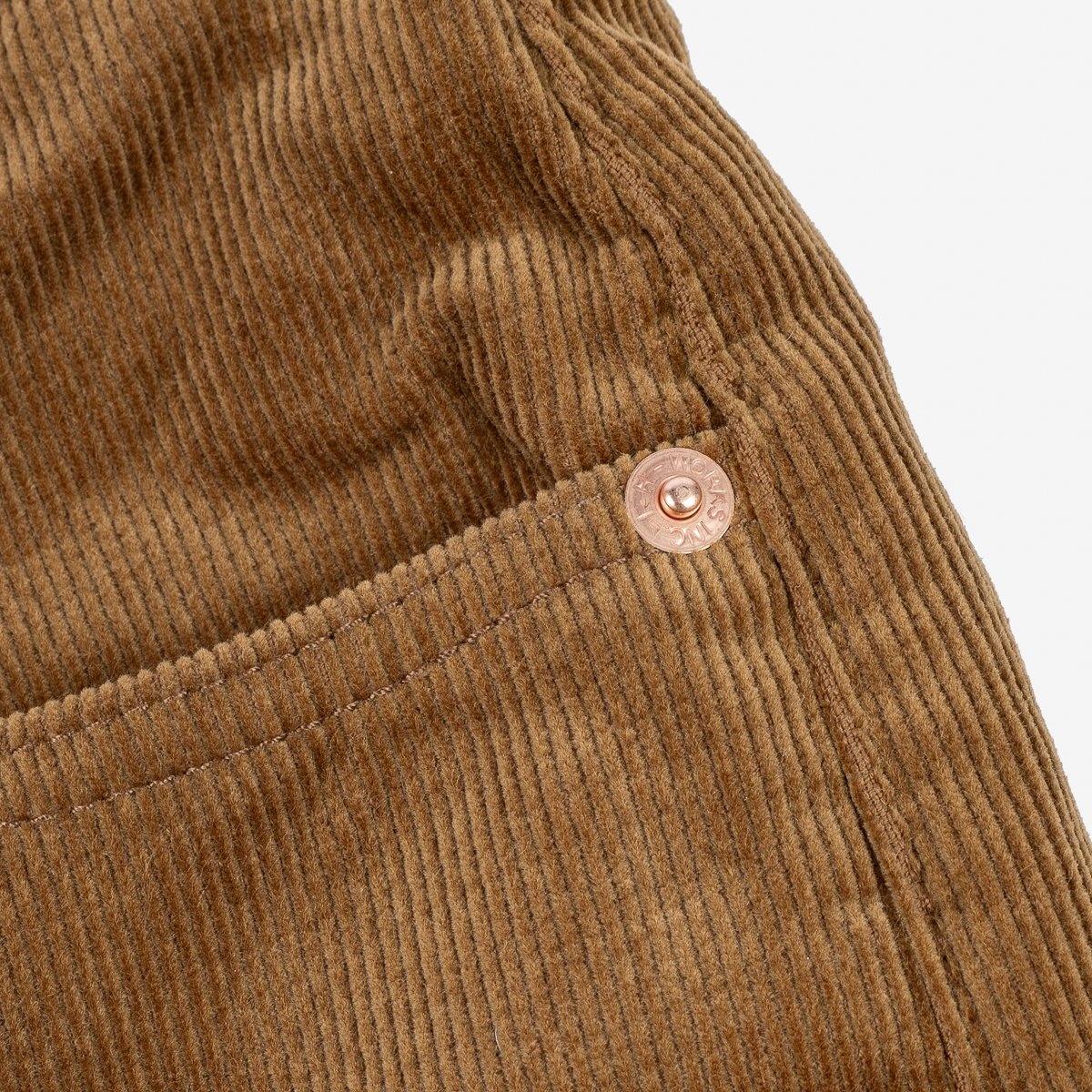 IH-6634-BRN 14oz Heavy Corduroy Straight Cut Pants - Brown - 8