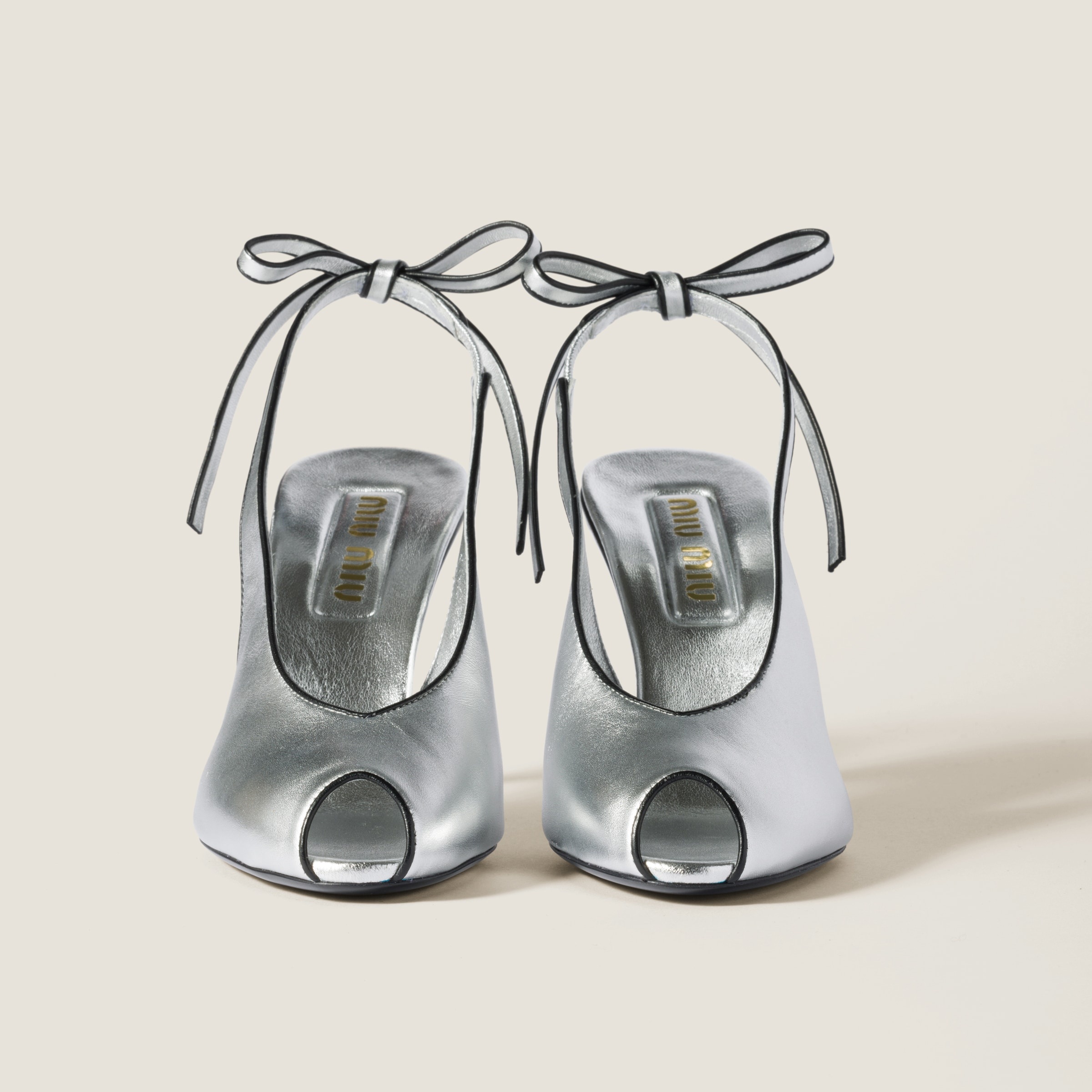 Mordoré nappa leather slingbacks - 4