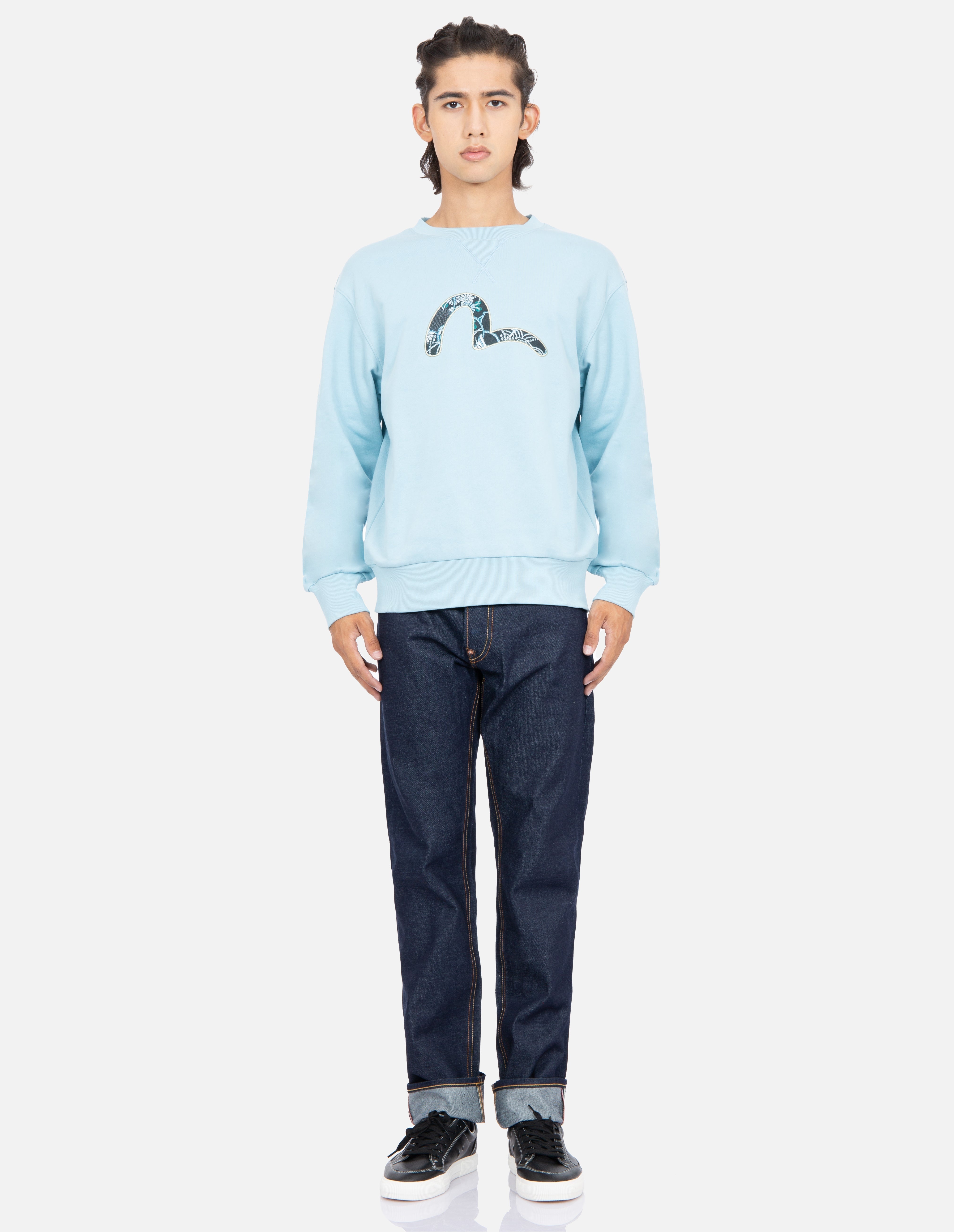 Japanese-pattern Seagull Print Sweatshirt - 5