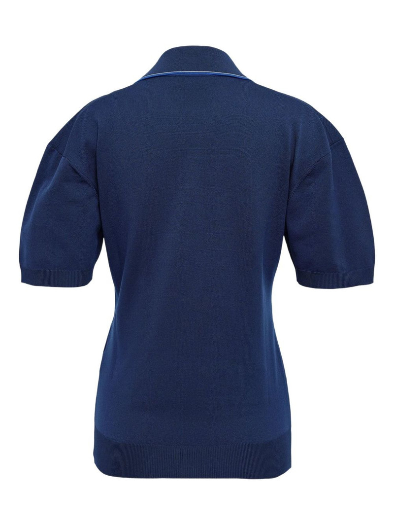 Stella McCartney grid short-sleeve polo top outlook