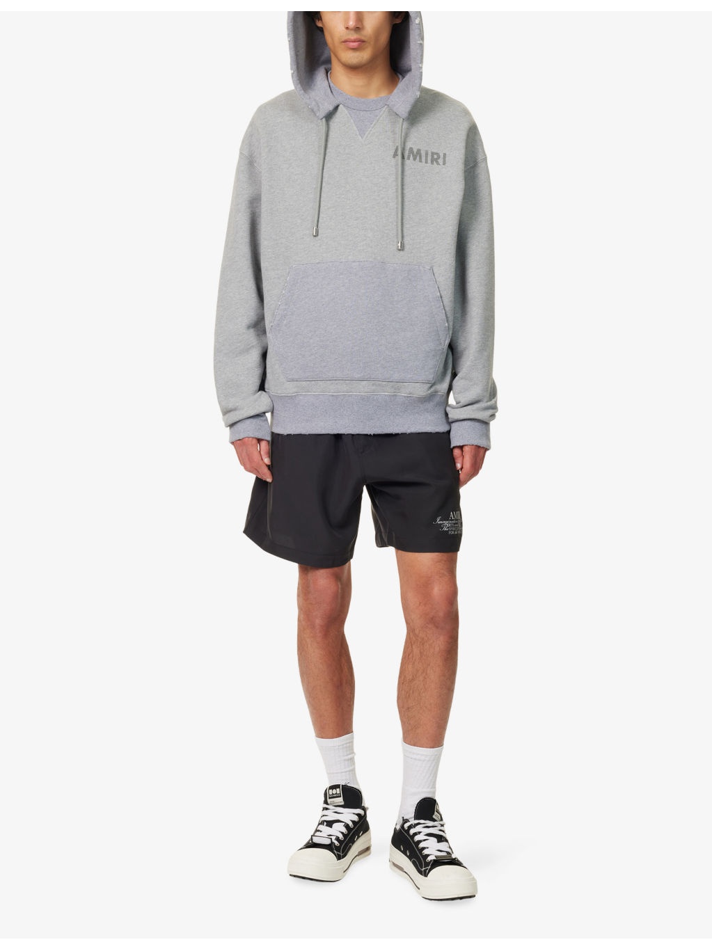 Stencil Logo-Print Cotton Hoody - 2