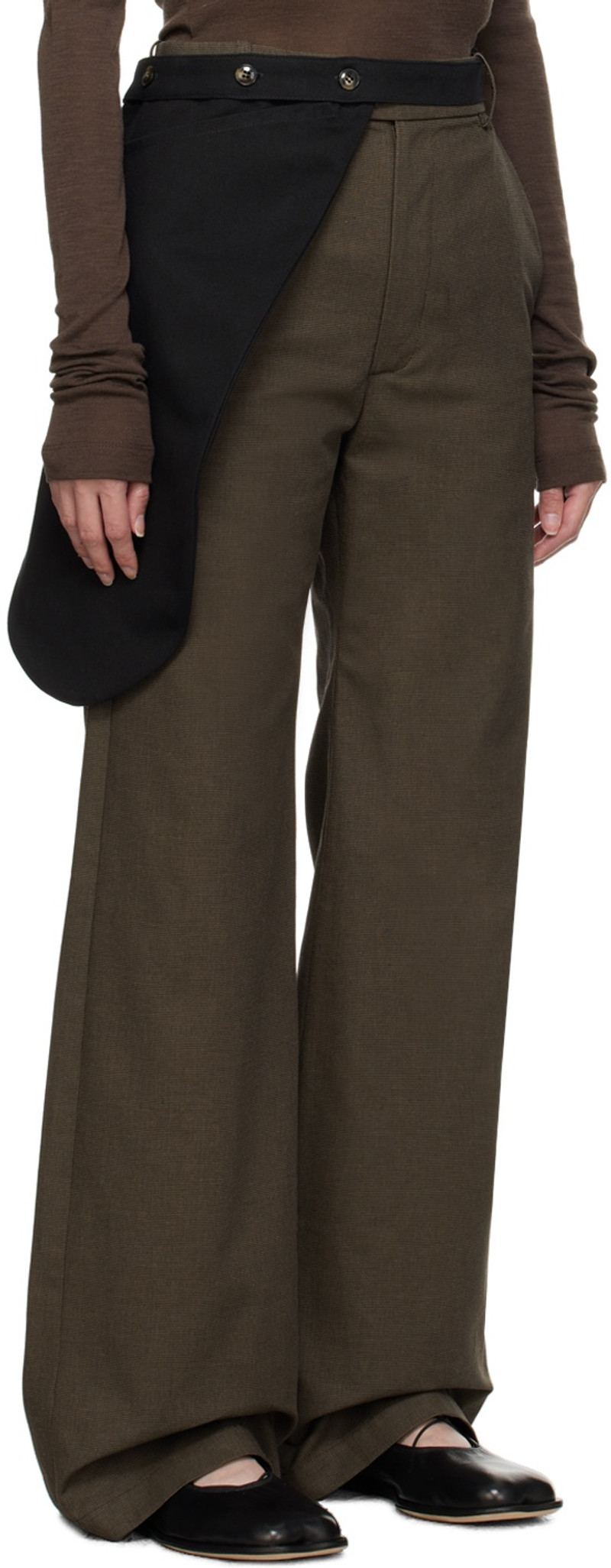 STRONGTHE Brown Pouch Trousers outlook