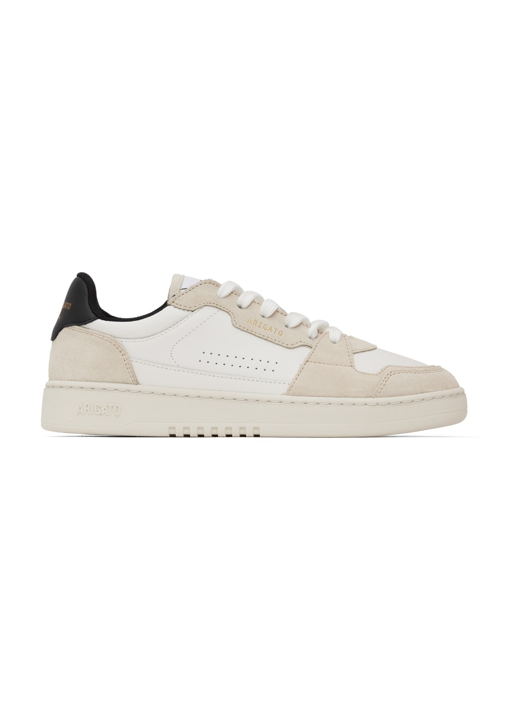 White & Beige Dice Lo Sneakers - 1