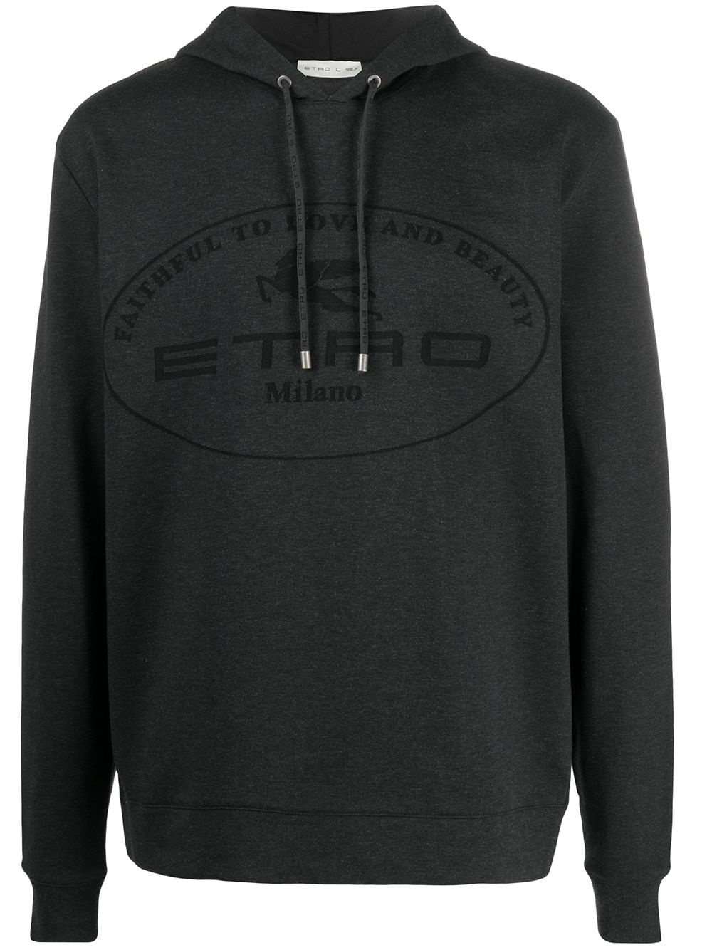 logo-print hooded sweatshirt  - 1