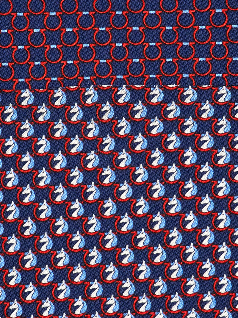 FERRAGAMO Pegasus print silk tie outlook