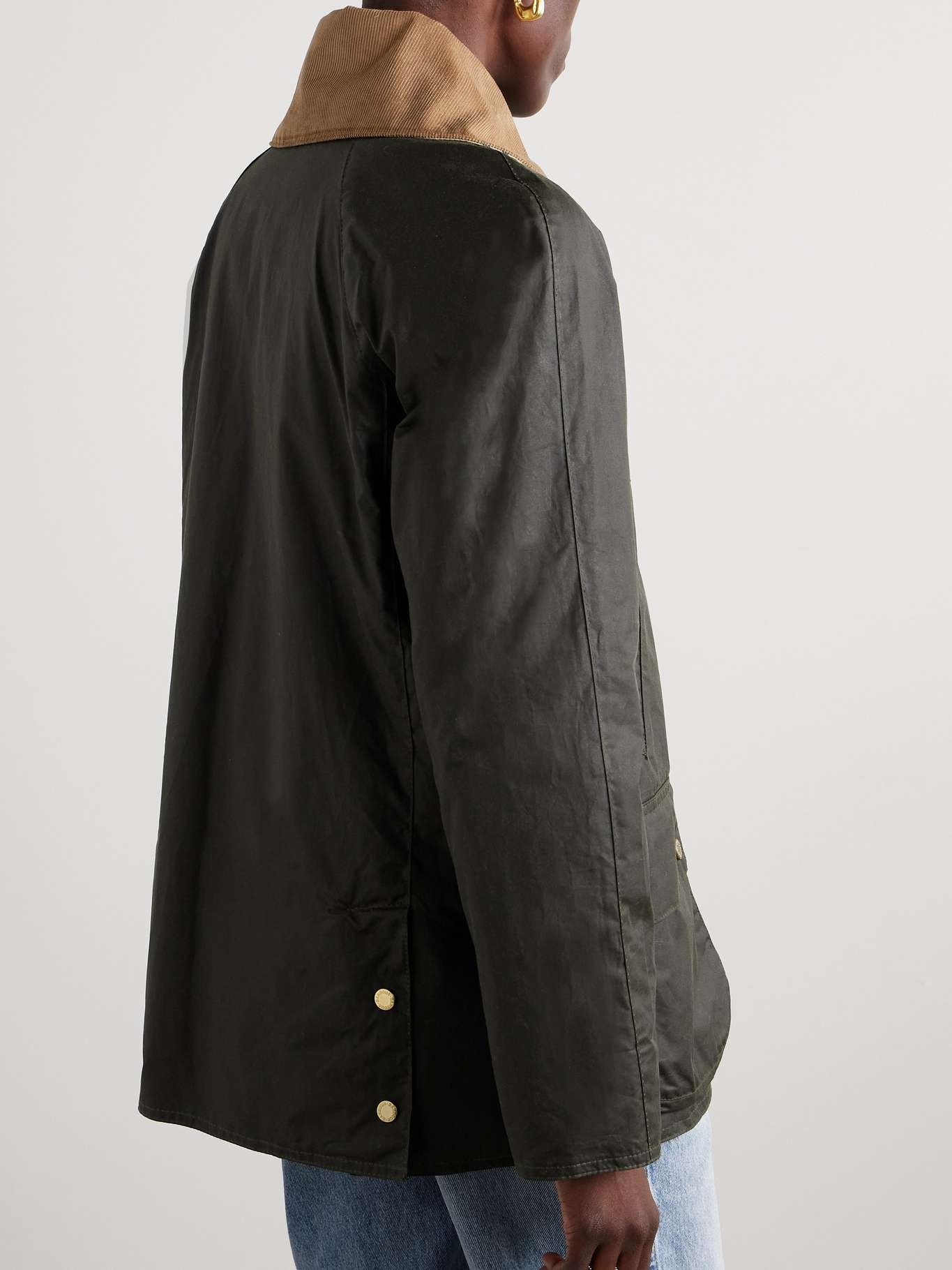 Kelburn corduroy-trimmed waxed-cotton jacket - 4