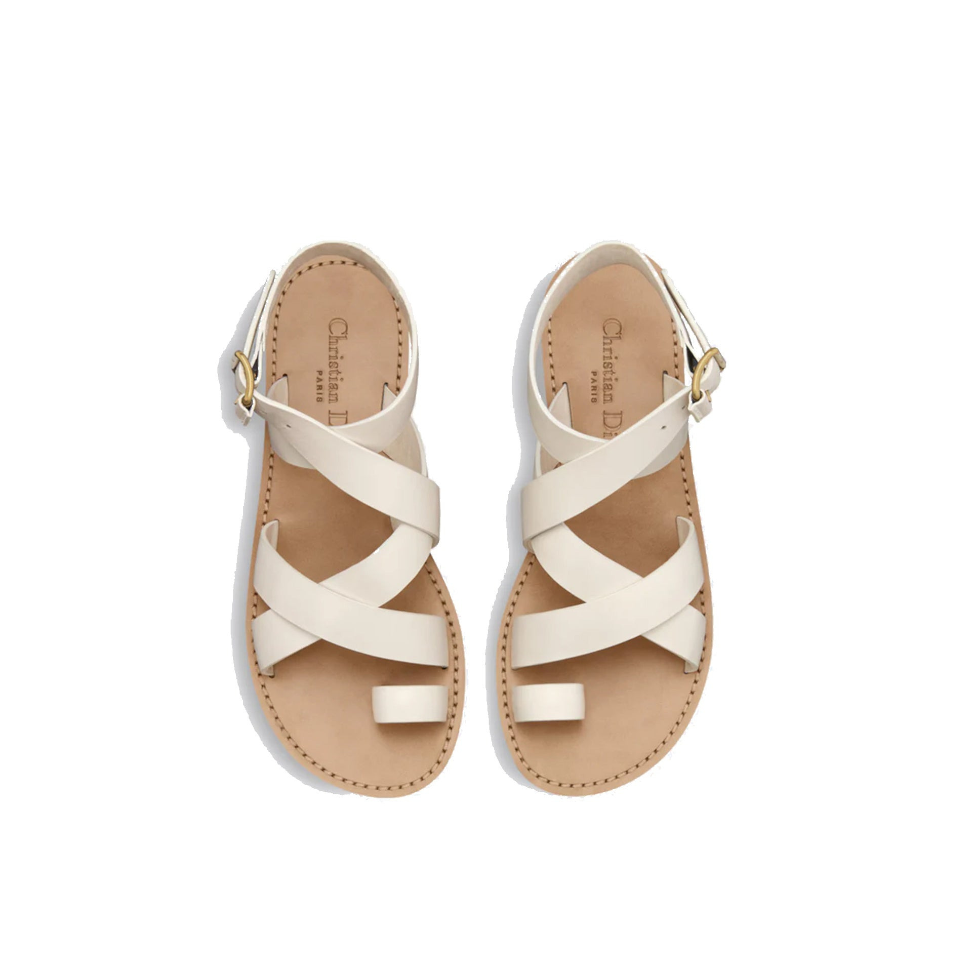 Dior Sun Leather Flat Sandals Women - 3