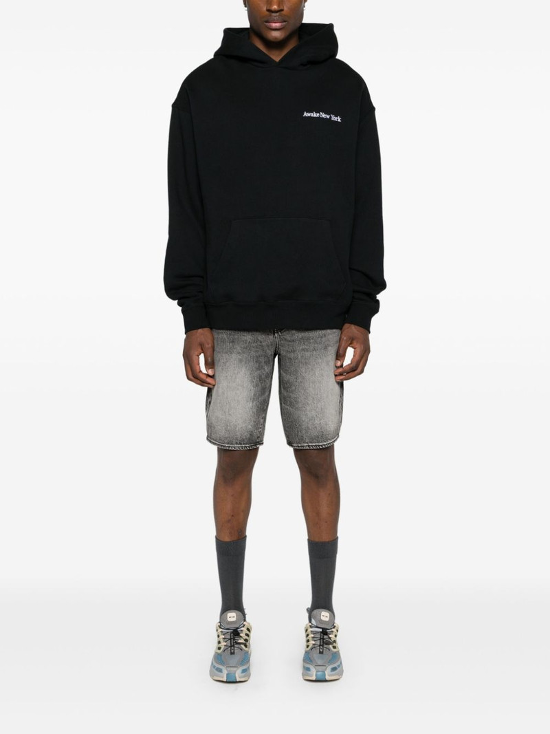 AWAKE NY logo-embroidered cotton hoodie outlook