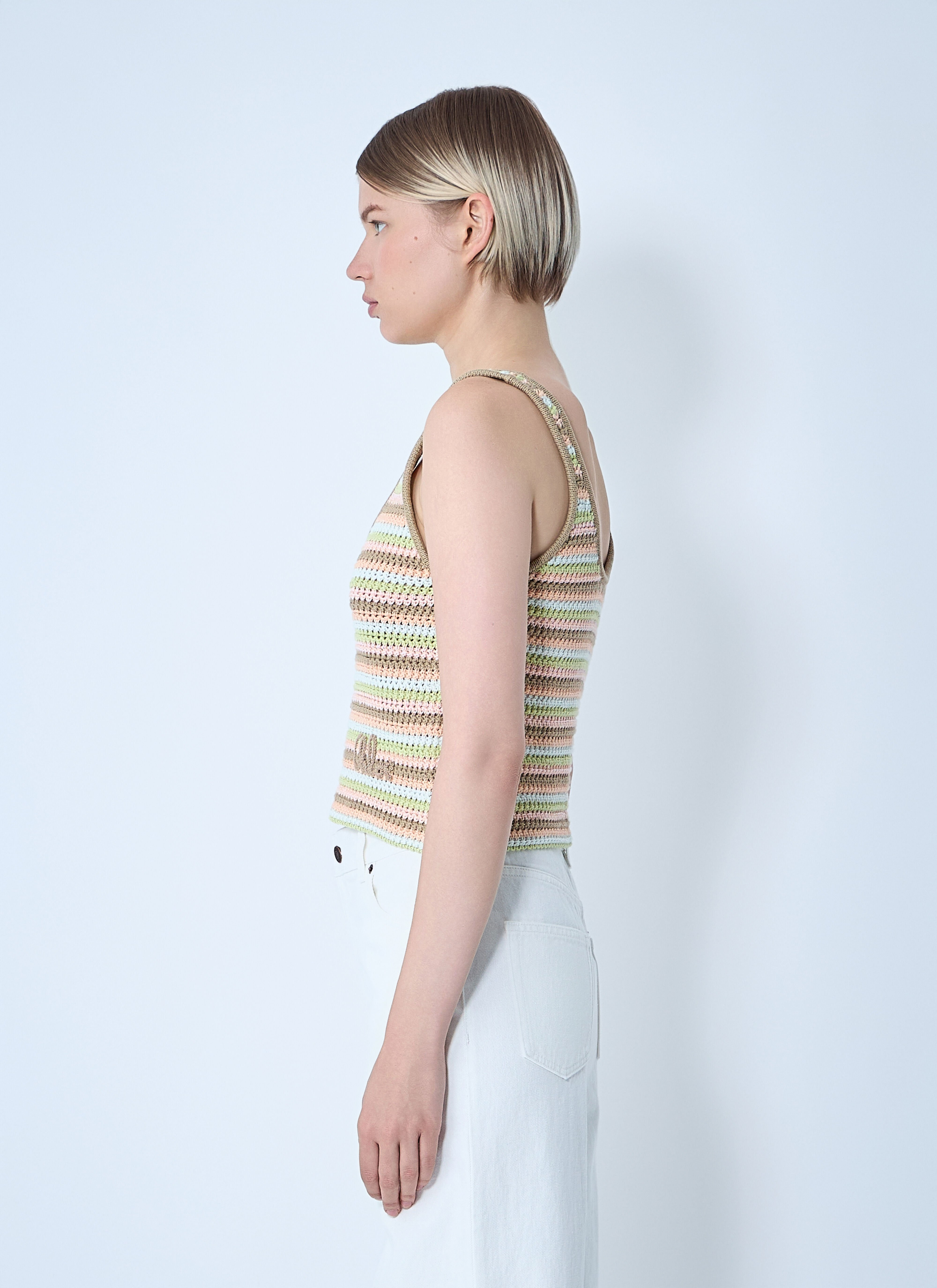 Cropped Logo Tank Top - 3