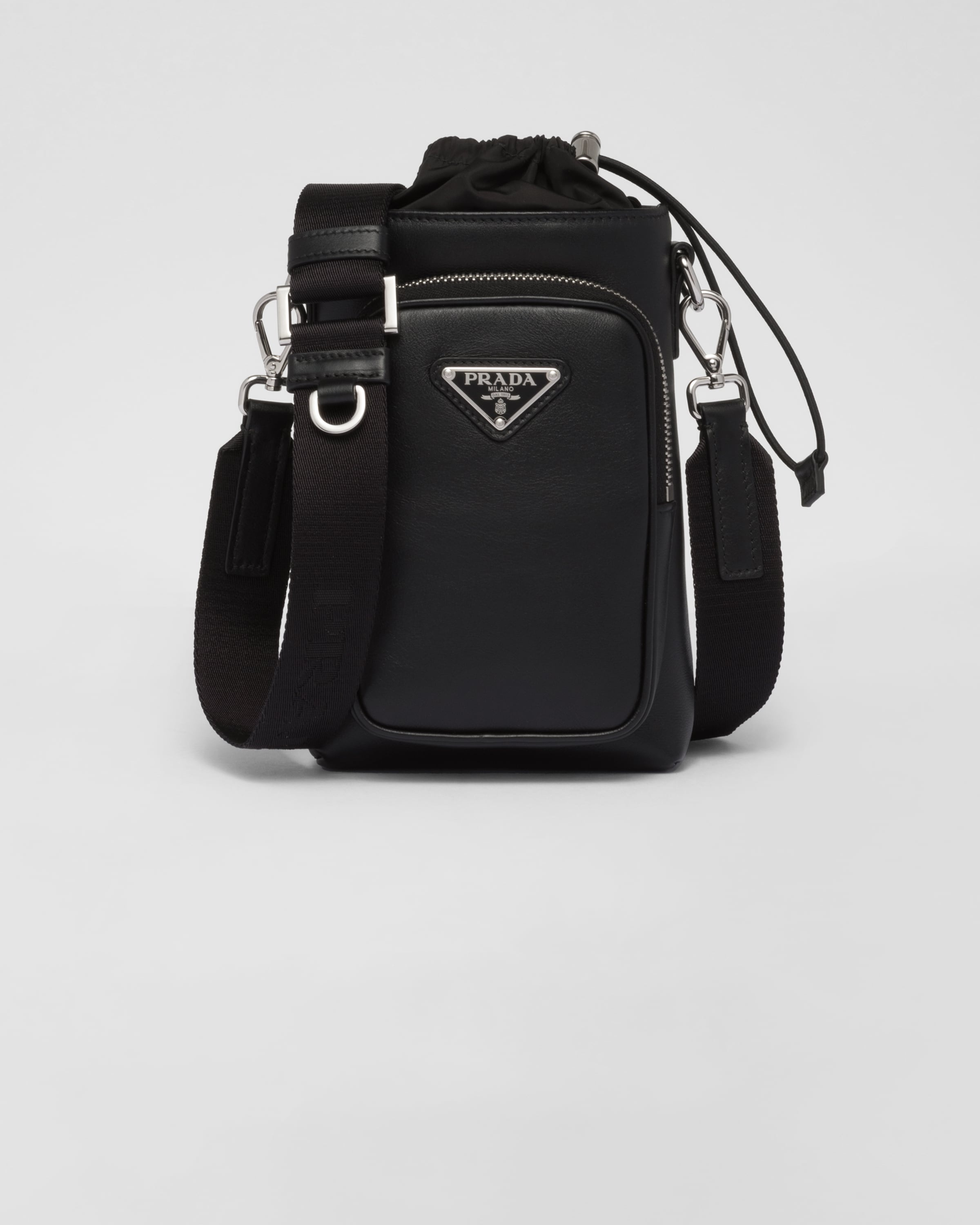 Prada saffiano logo-plaque smartphone case