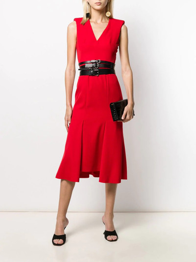 Alexander McQueen asymmetric v-neck dress outlook