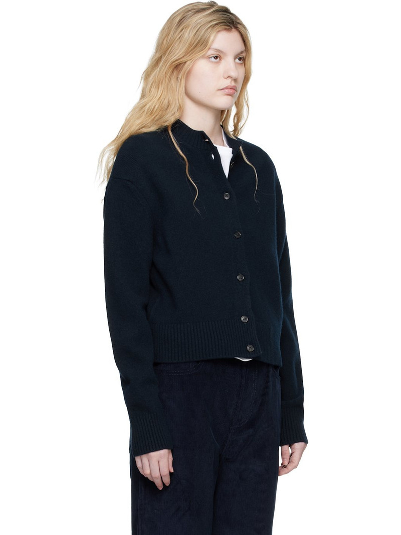 Navy Short Boiled Cardigan 2