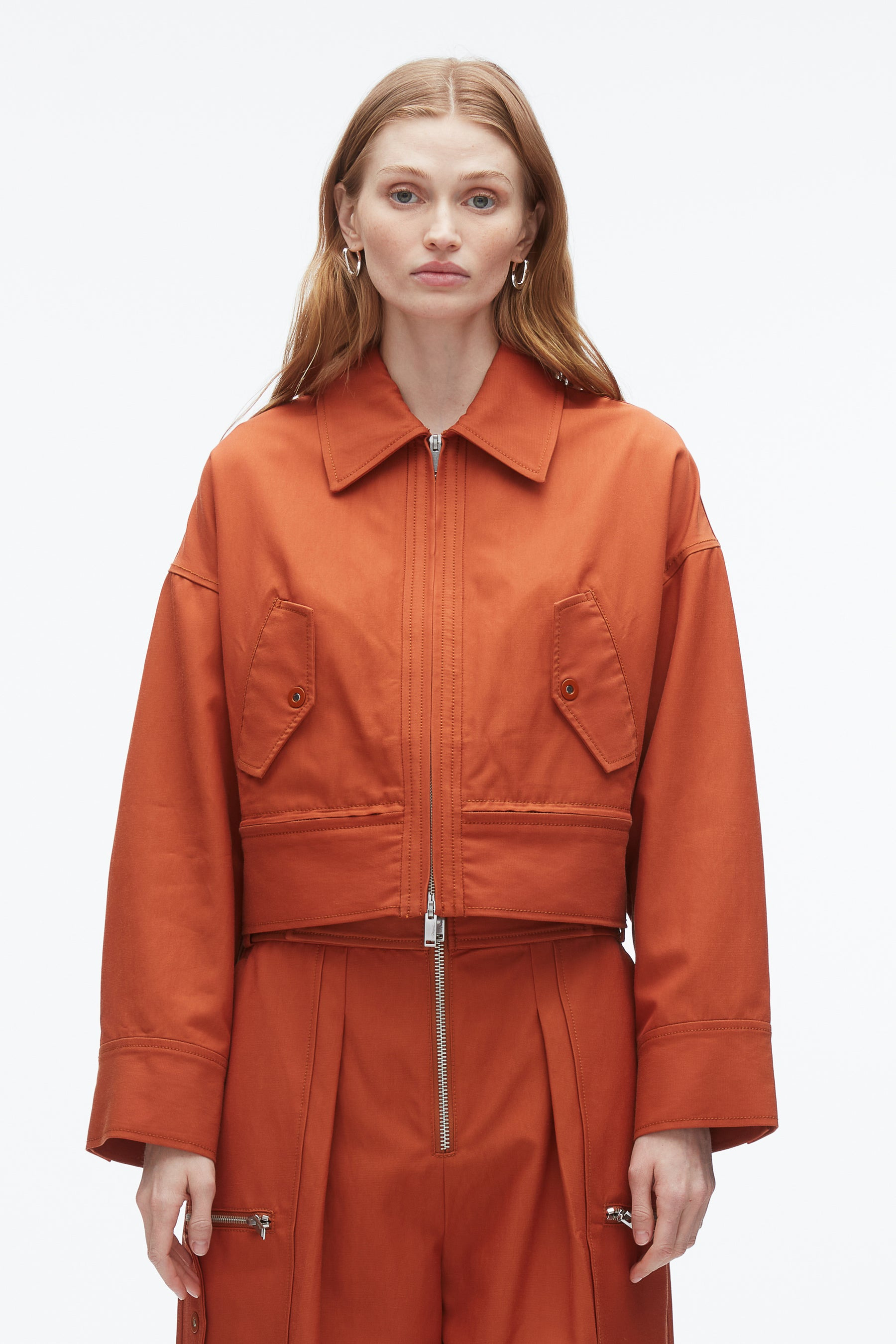 Double Zip Cropped Utility Jacket - 3