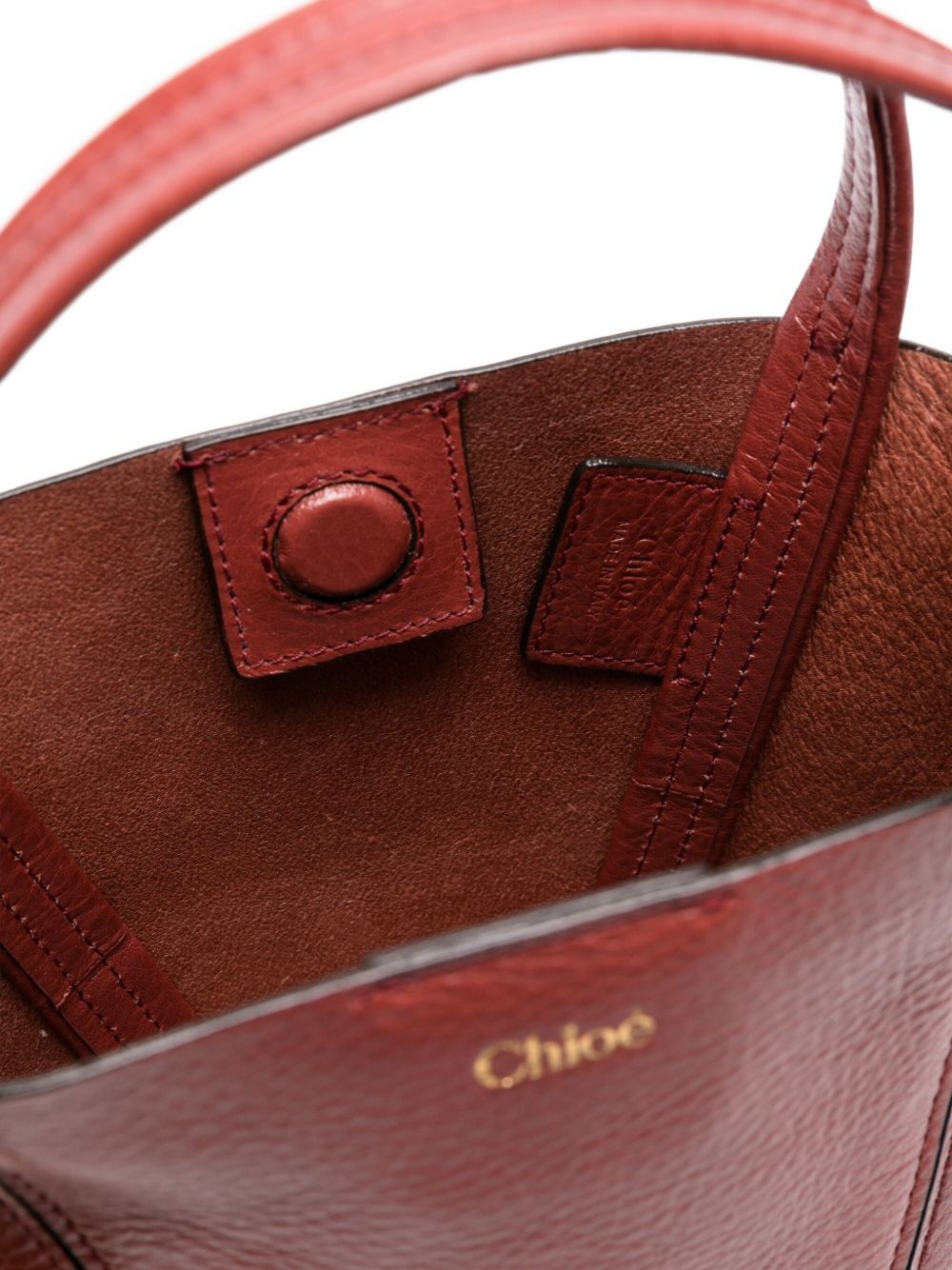 small Spin leather-trimmed chain-detail tote bag - 5