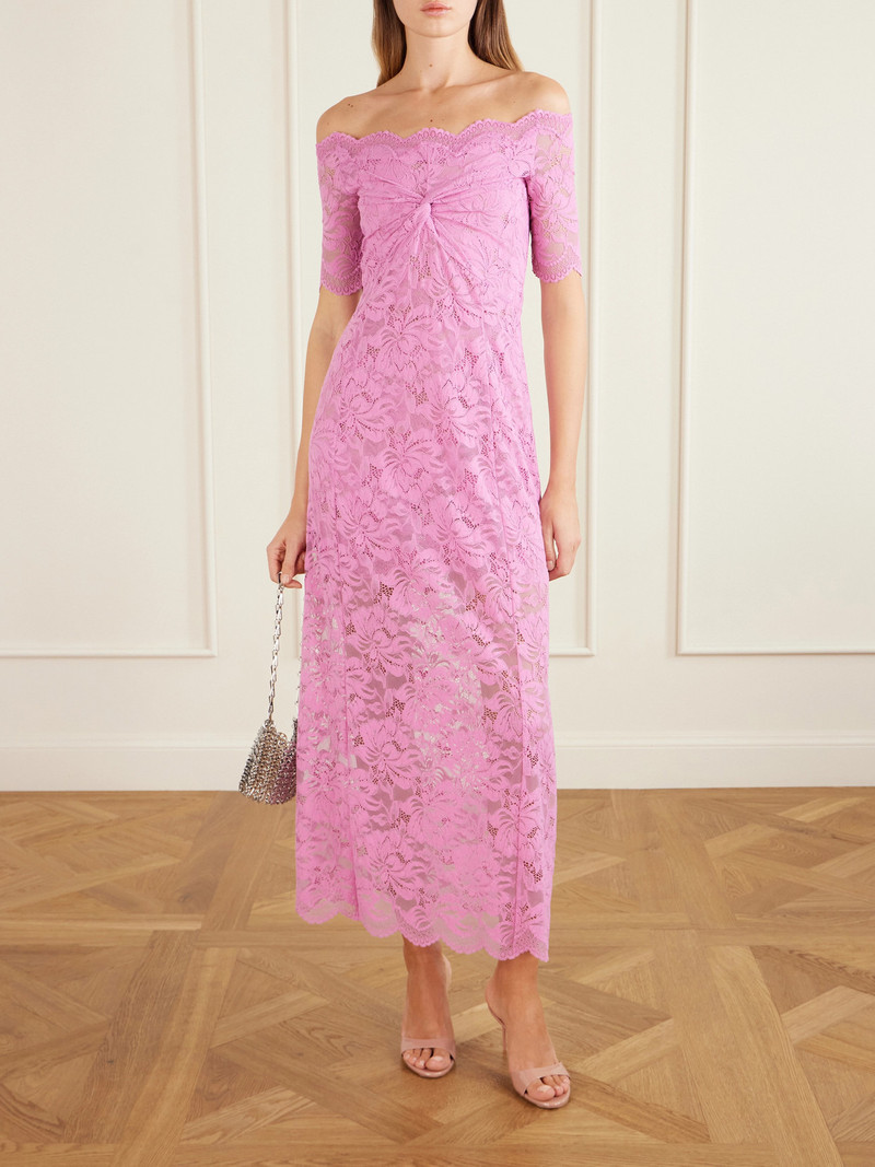 rabanne Off-the-shoulder Scalloped Lace Midi Dress outlook