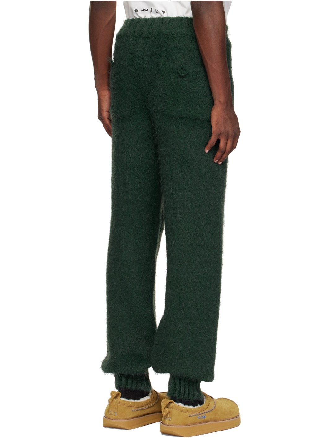 Green Embroidered Sweatpants - 3