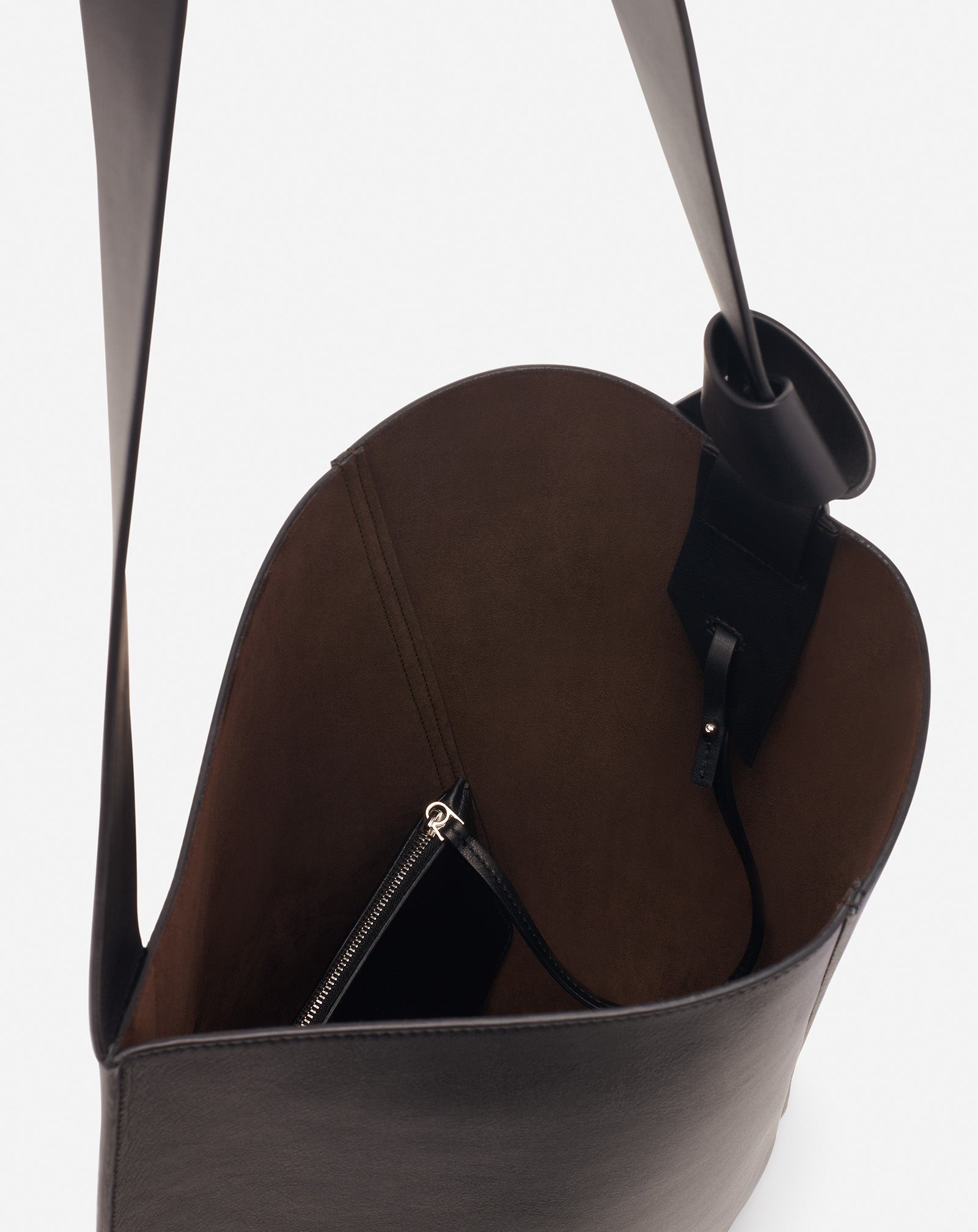 LEATHER MM HOBO TIE BAG - 4