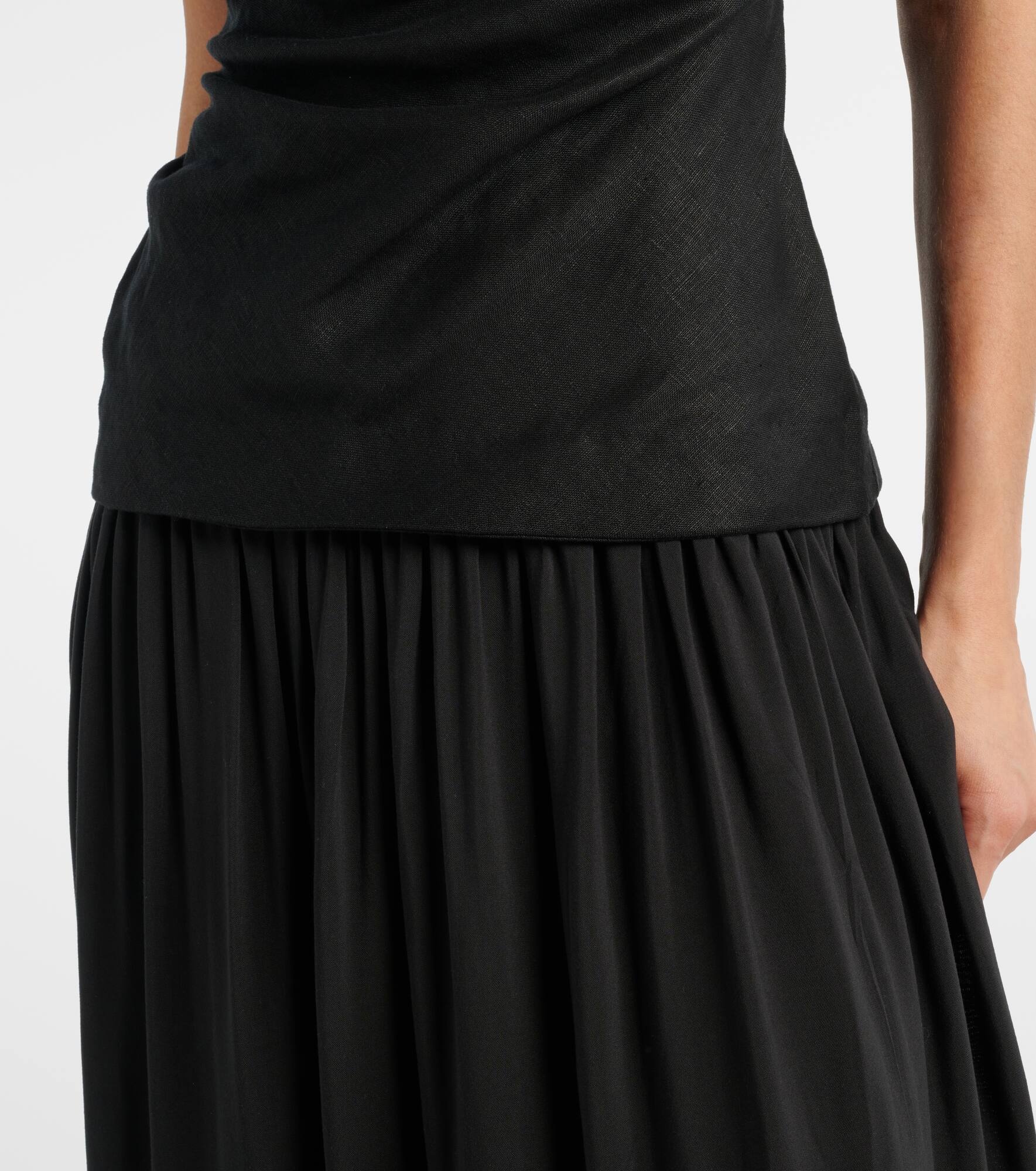 Hedy strapless linen maxi dress - 5