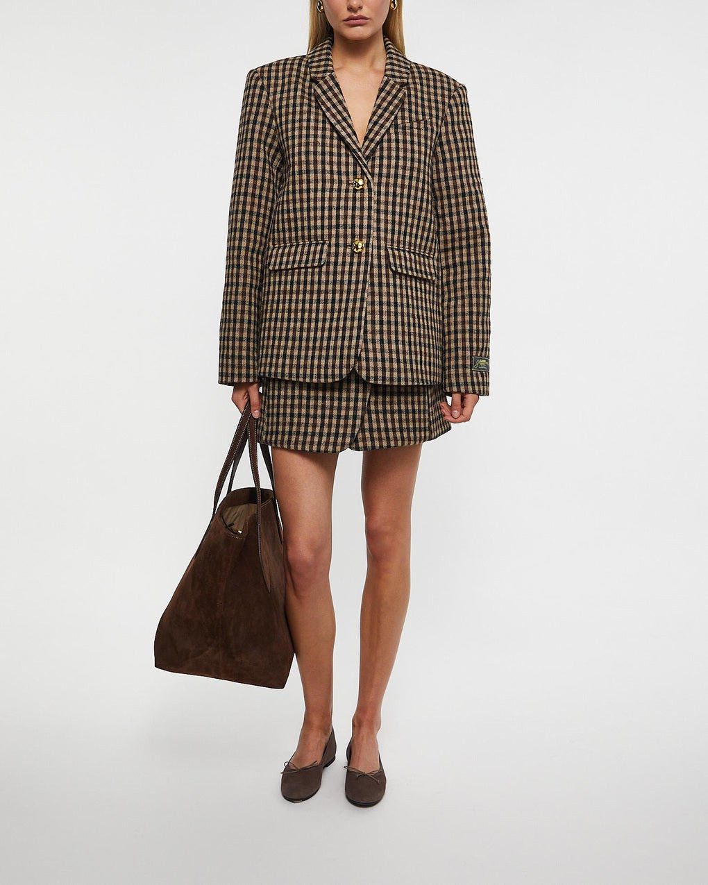 Blazer Check Wool Mix Oversized Check - 3