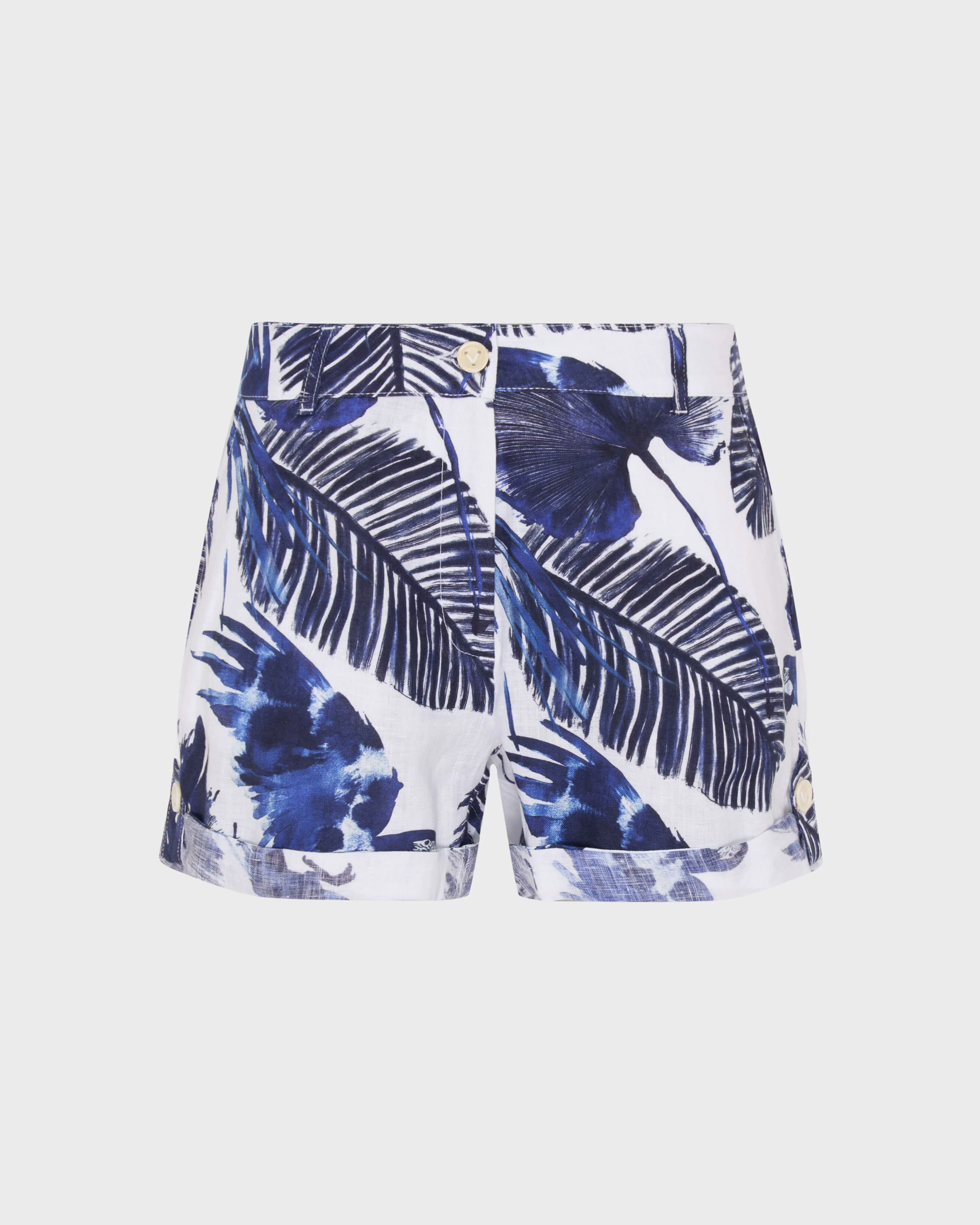 WOMEN LINEN BERMUDA SHORTS PAPAGAIO - 1