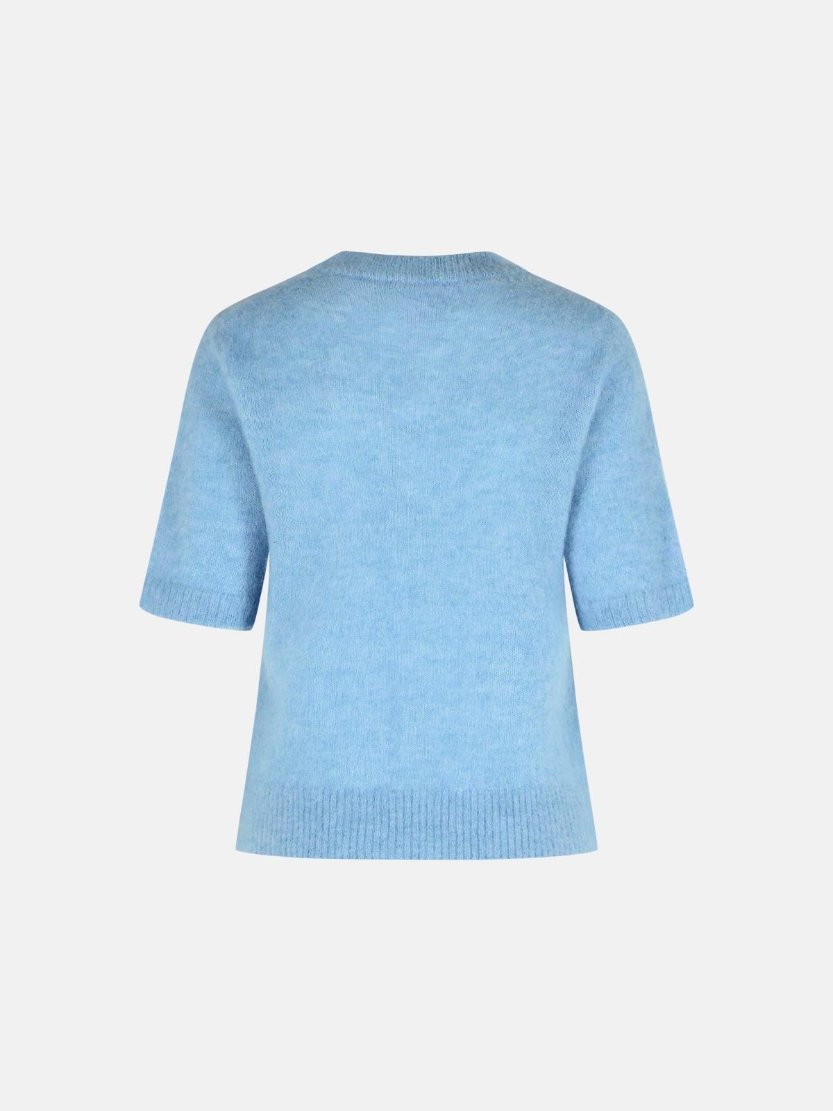ALPACA BLEND SWEATER WITH LIGHT BLUE 'ANIMALIER' PATTERN - 3