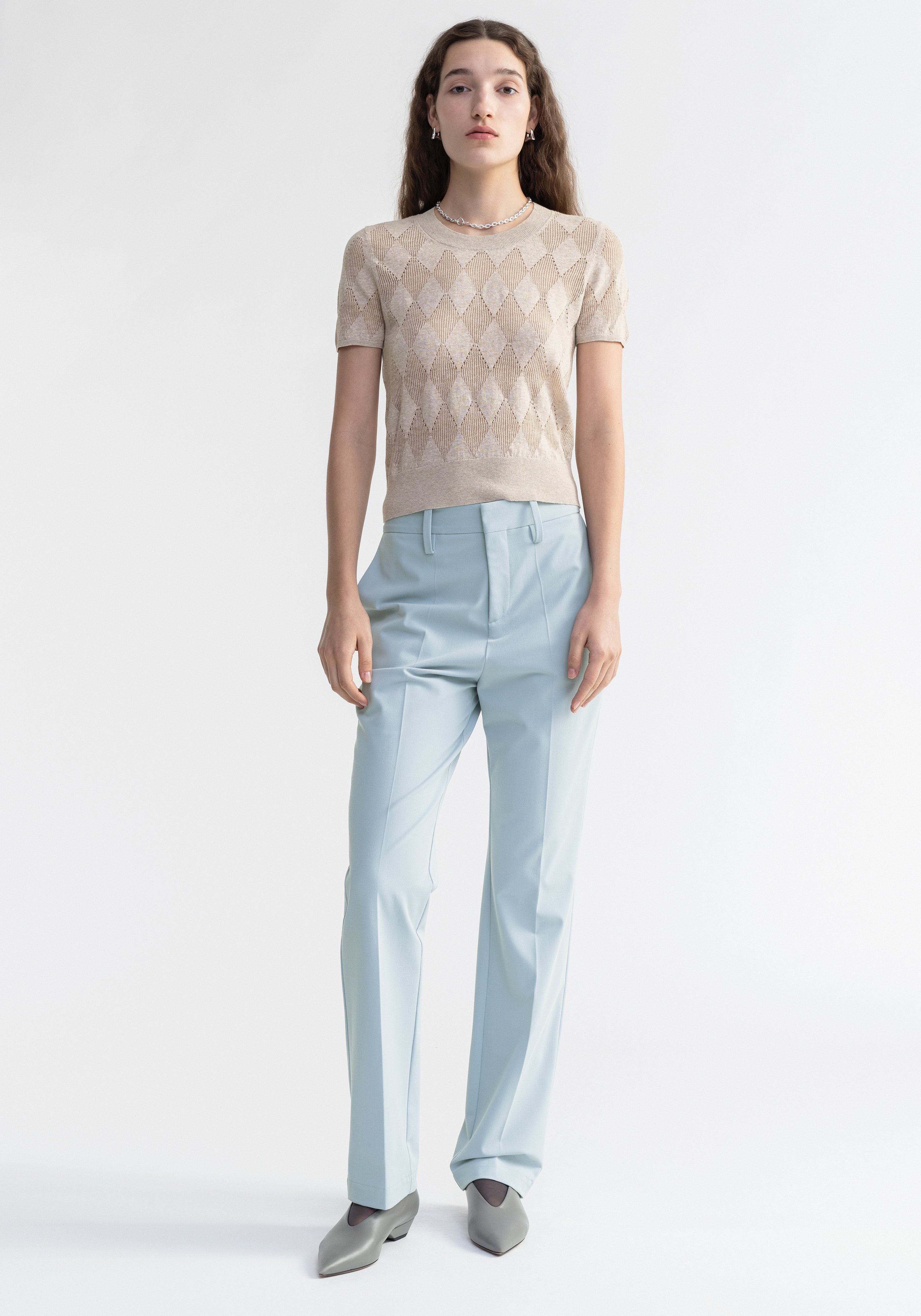 SONIA
Diamond knit short sleeved top - 3