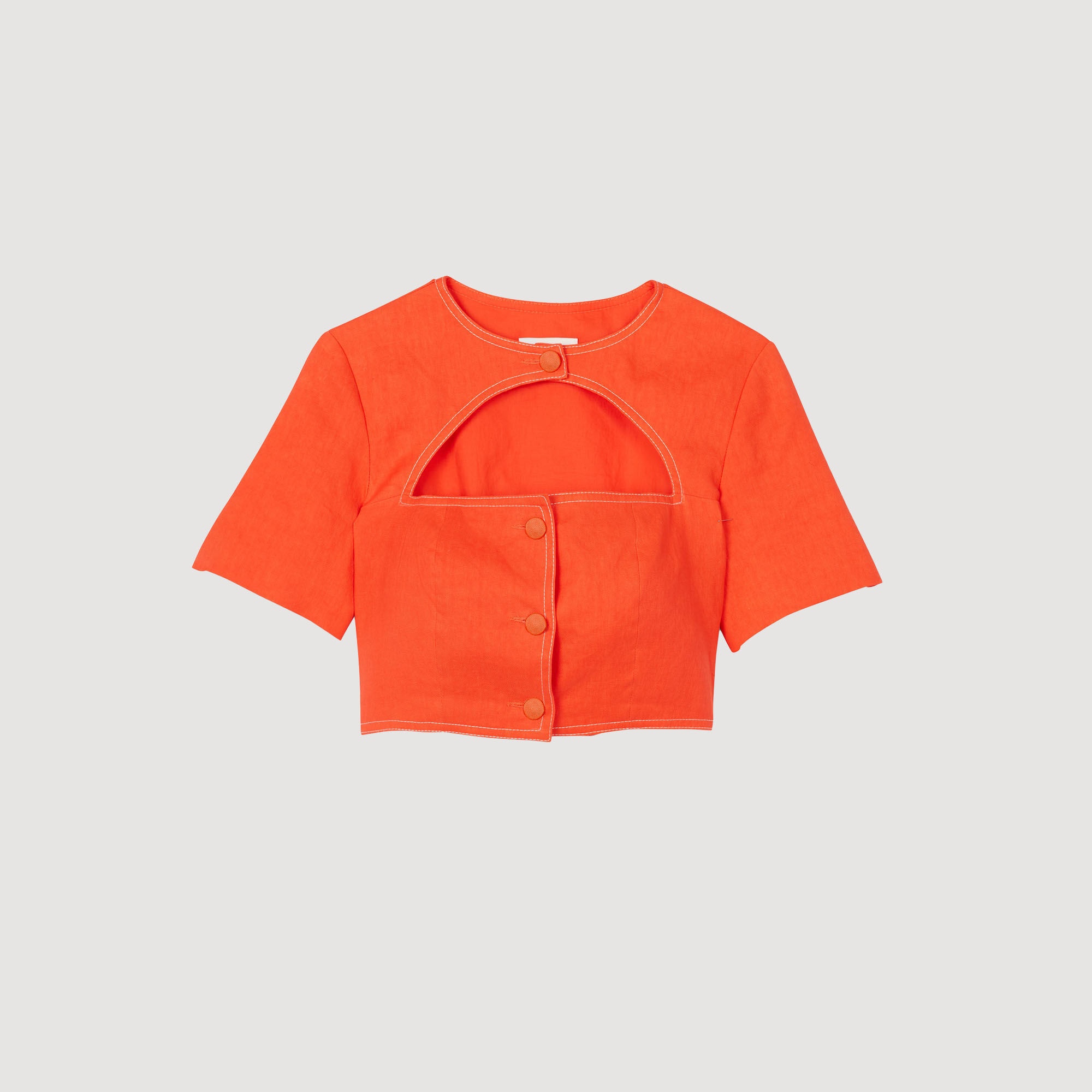 CROP TOP WITH CUTOUT DESIGN - 6