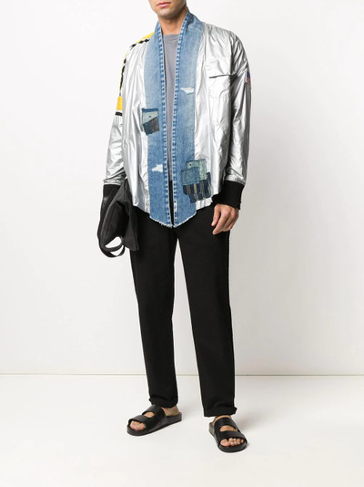 Greg Lauren denim-trimmed shirt jacket outlook