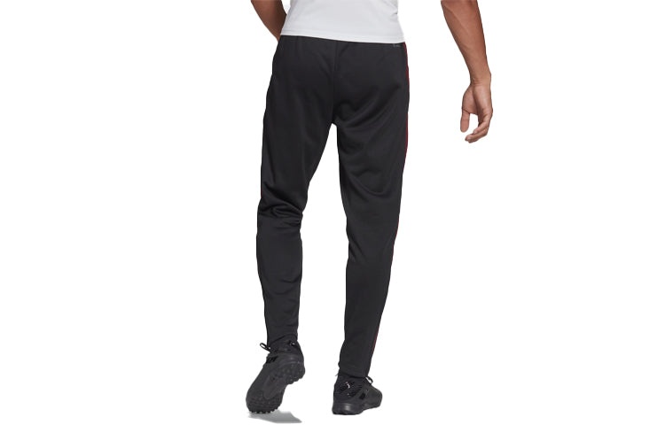 Men's adidas Stripe Elastic Waistband Soccer/Football Casual Sports Pants/Trousers/Joggers Black H59 - 2