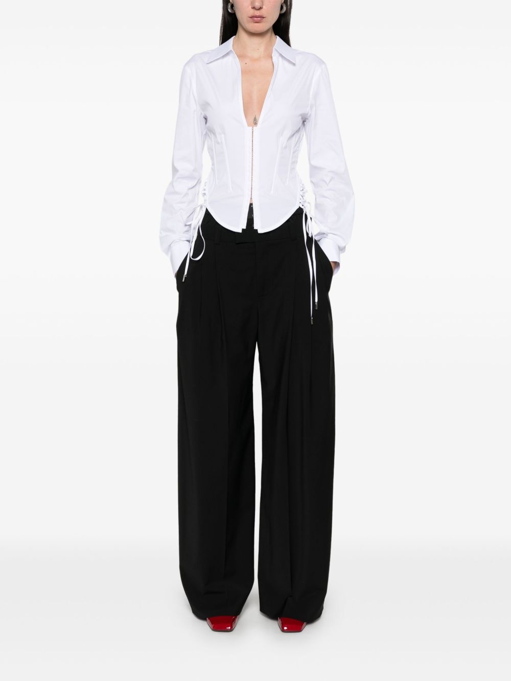 corset poplin shirt - 2