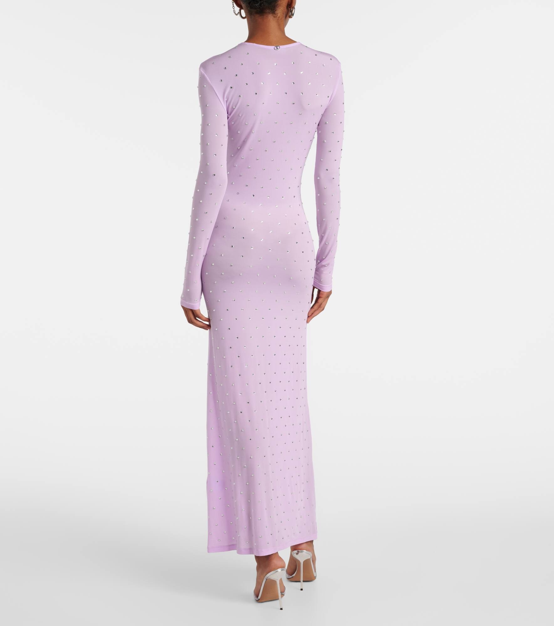 Second Skin embellished jersey maxi dress - 3