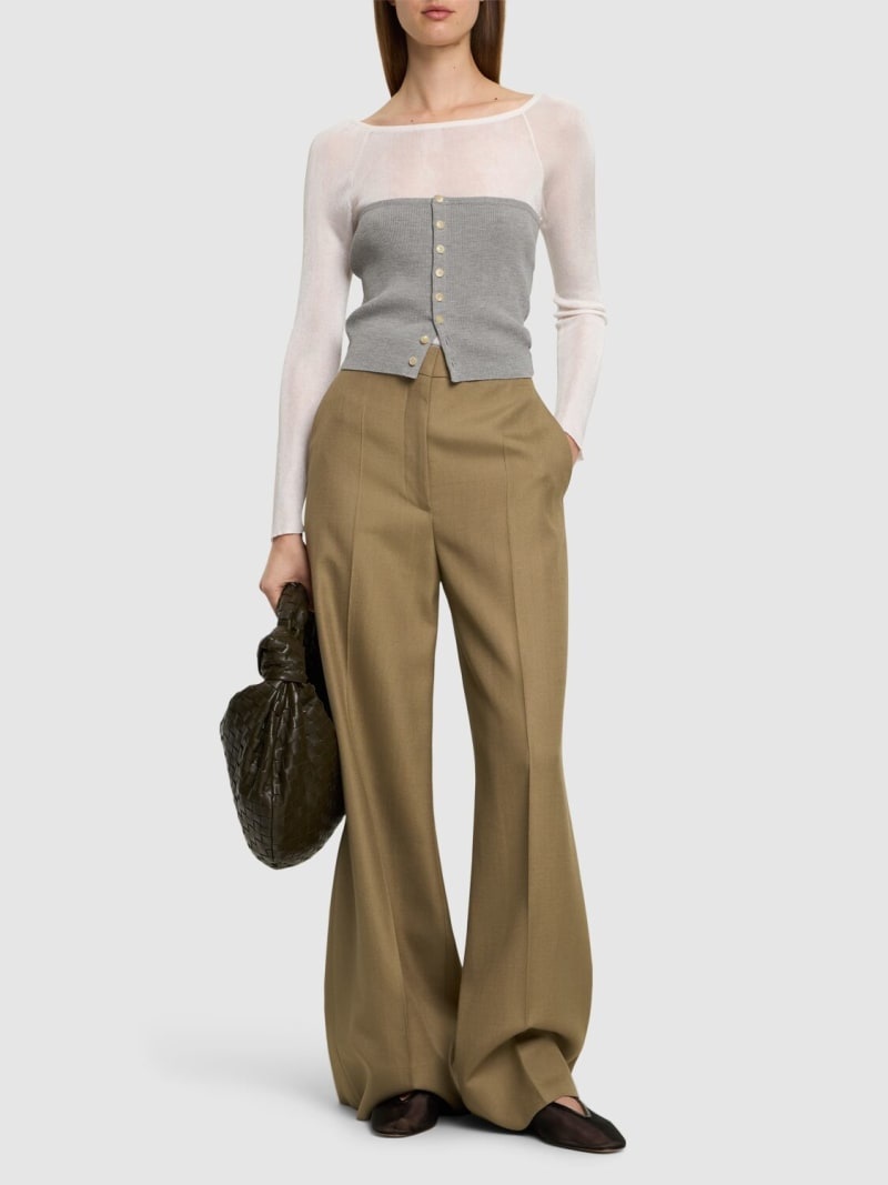 AURALEE Super fine wool rib knit band top | luisaviaroma