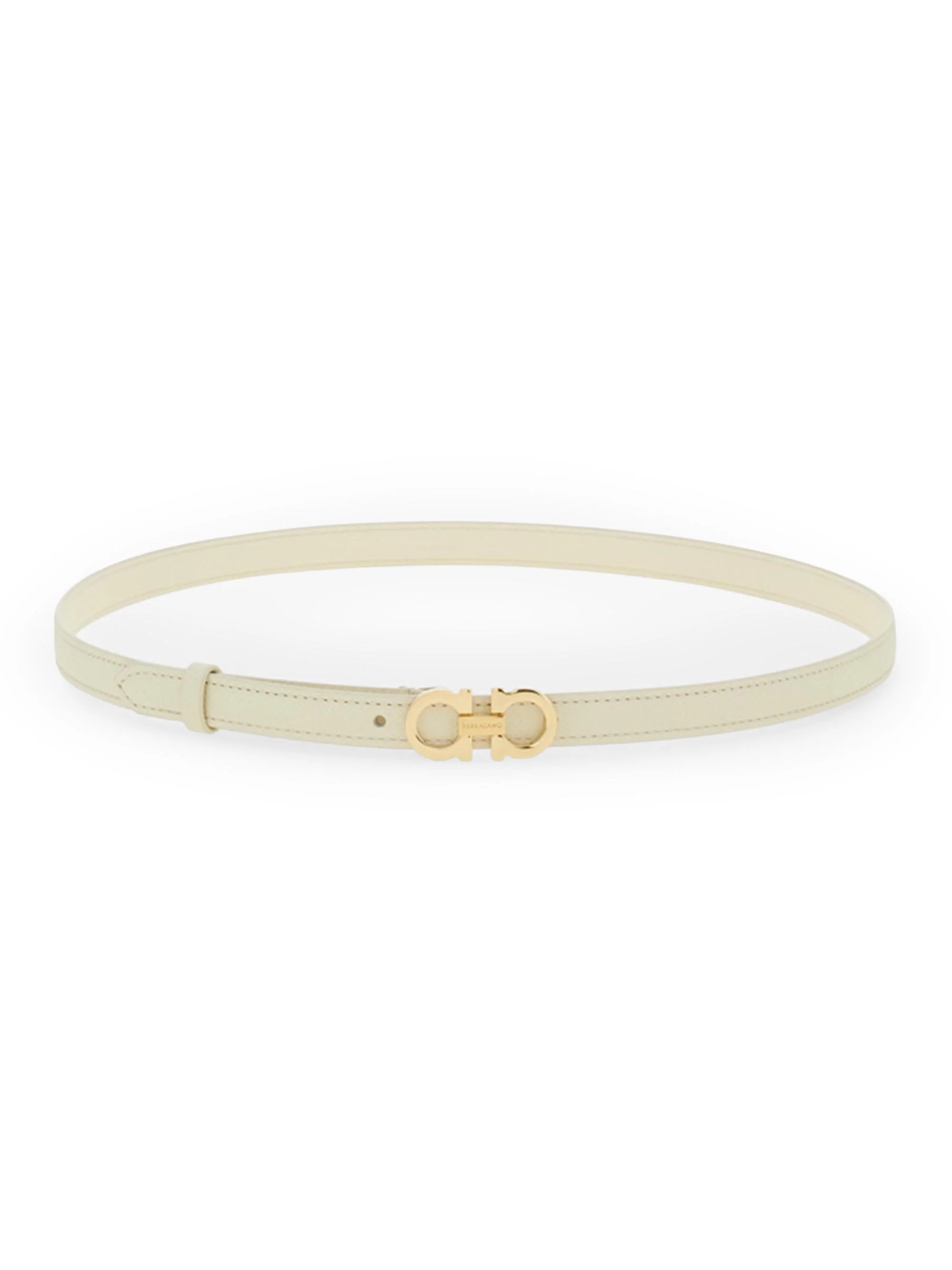 Women's Gancini Buckle Leather Belt - Mascarpone - 1