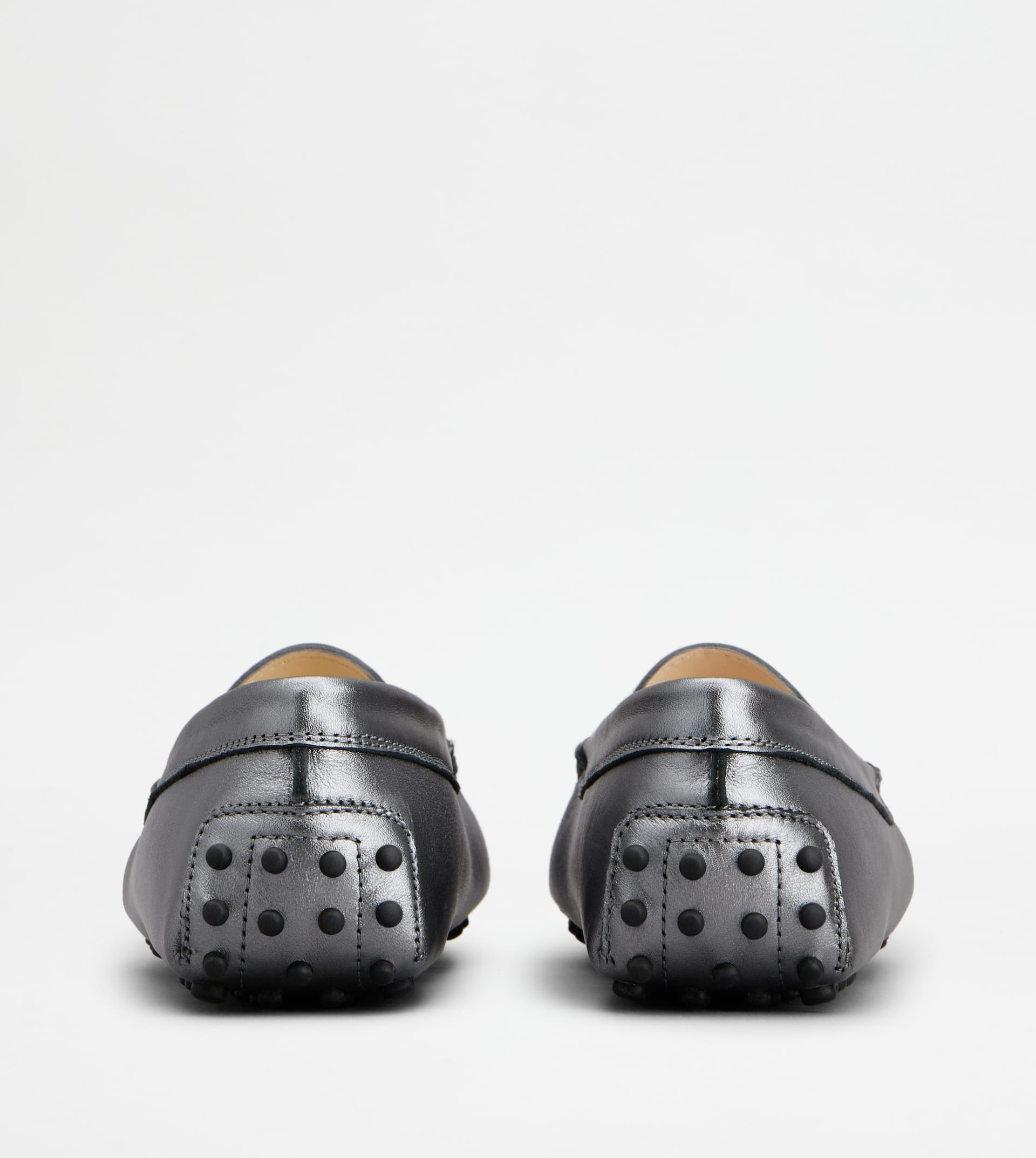 GOMMINO DRIVING SHOES IN LEATHER - GREY - 2