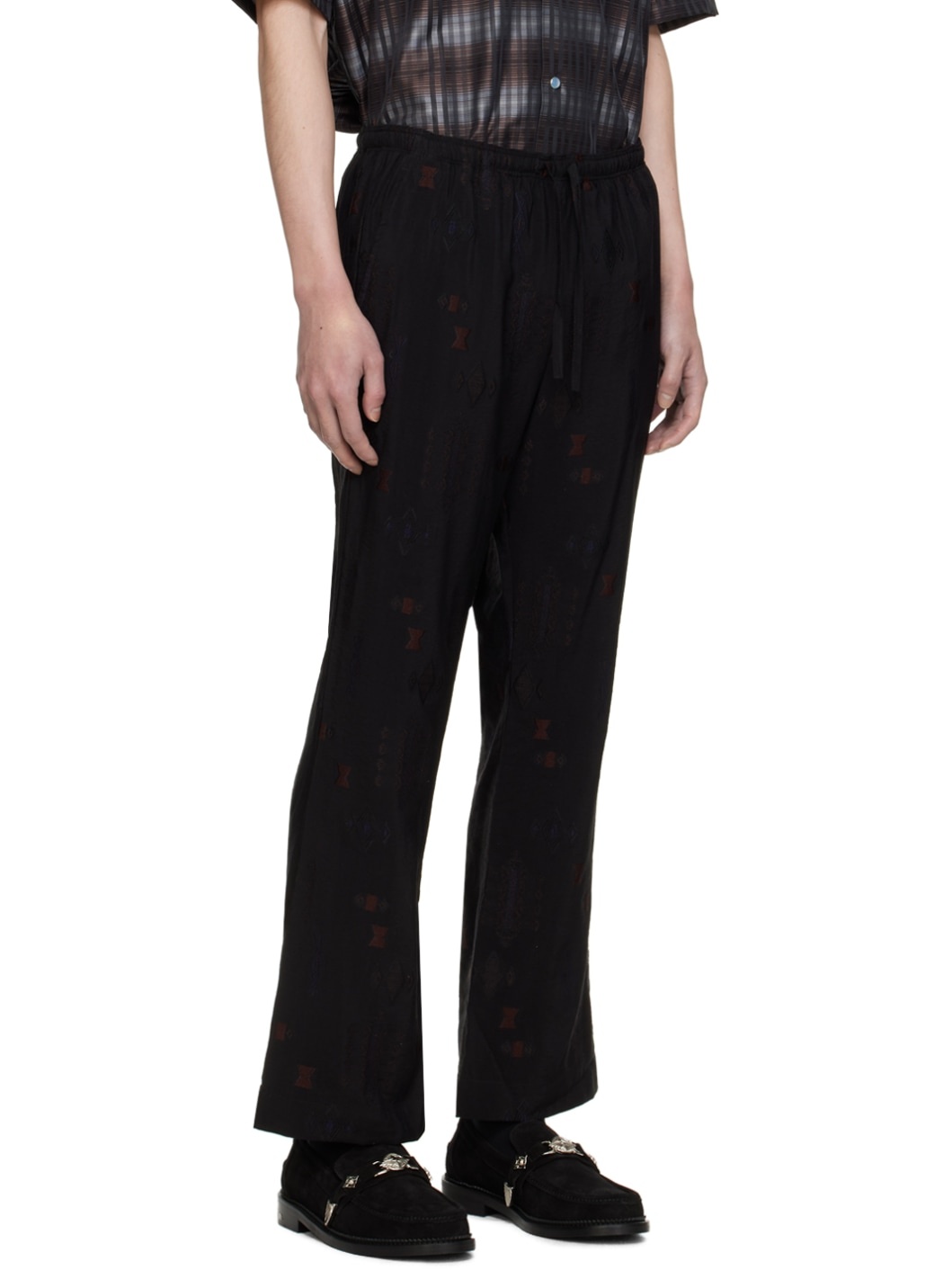 Black String Easy Trousers - 2