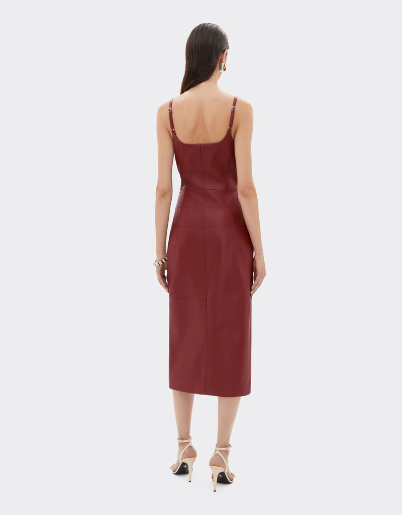 Midi dress in deer-effect nappa leather 4