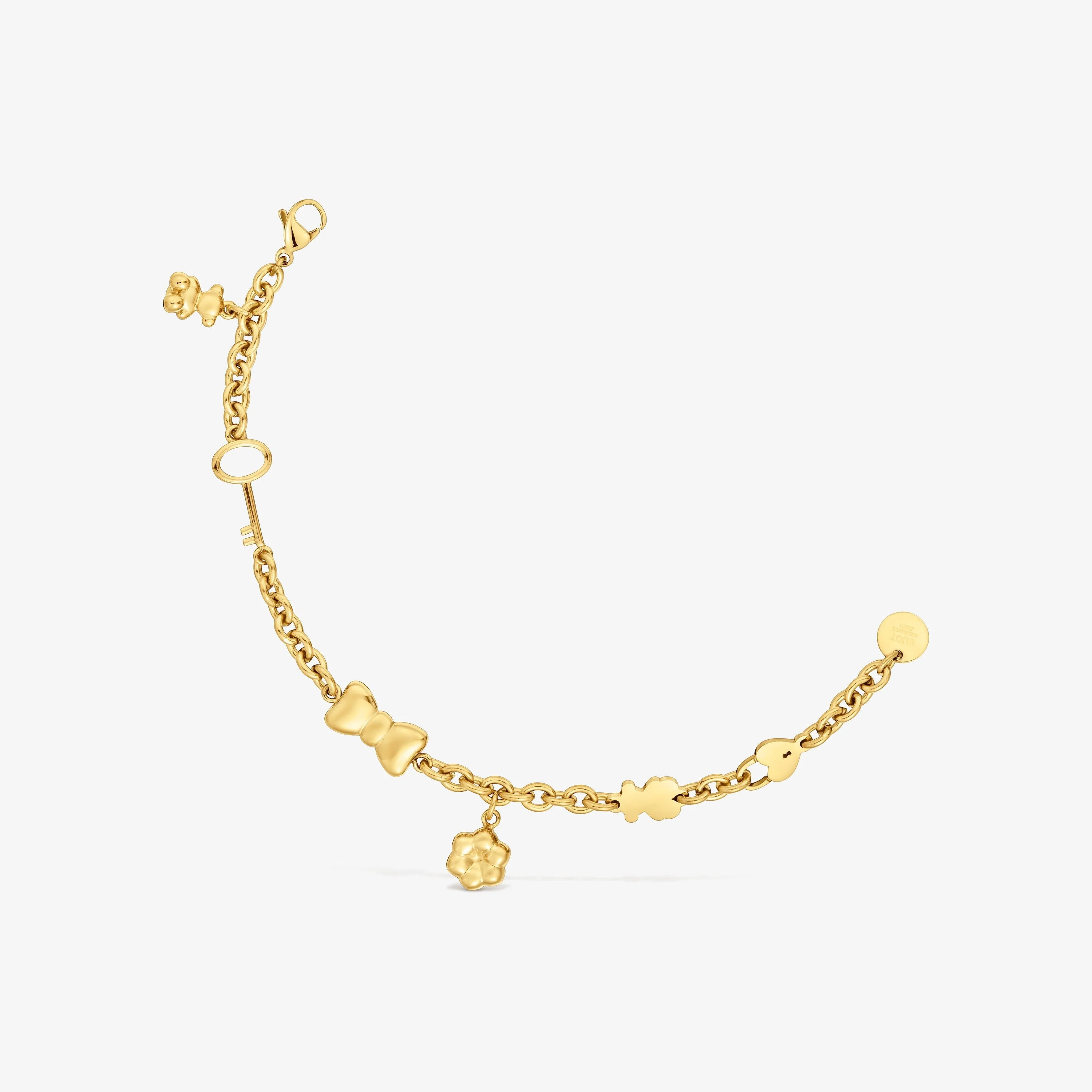 Gold-colored steel Chain bracelet with charms TOUS Charming - 1