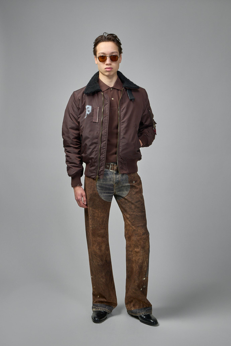 prototypes Black Nylon Reversible Bomber Jacket outlook