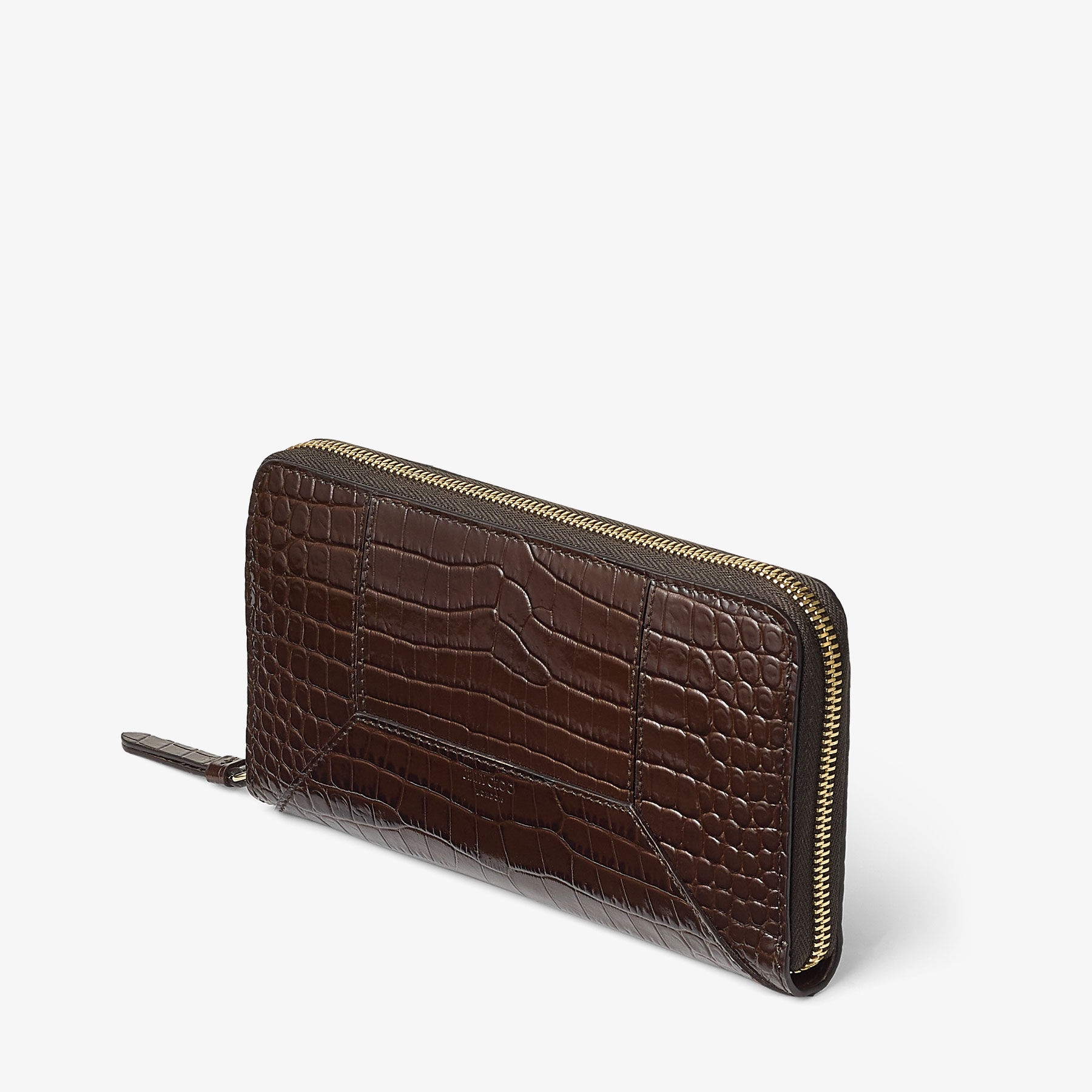 DM Pippa
Chocolate Croc Embossed Calf Leather Wallet - 2