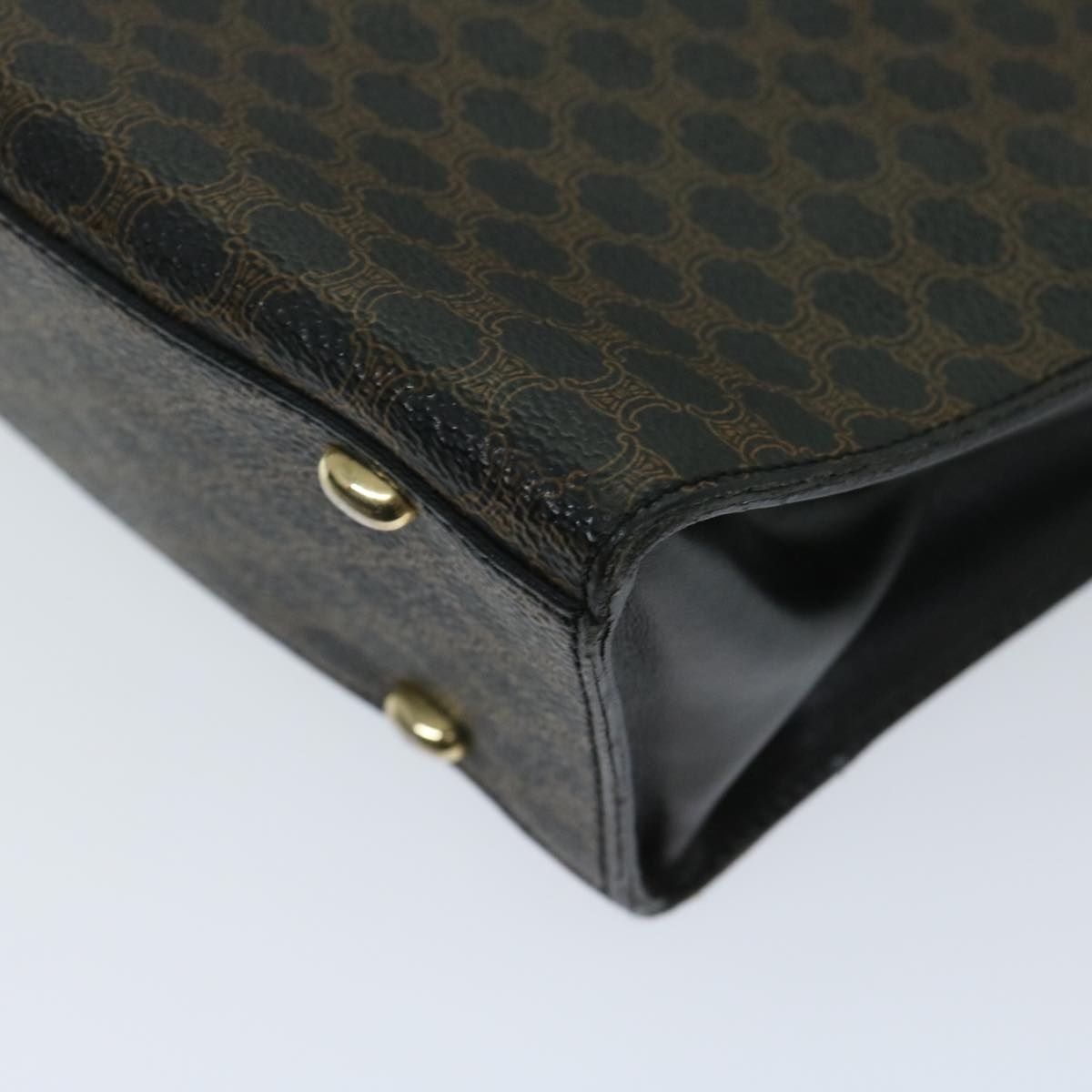 CELINE Macadam Canvas Hand Bag Pvc Black - 15