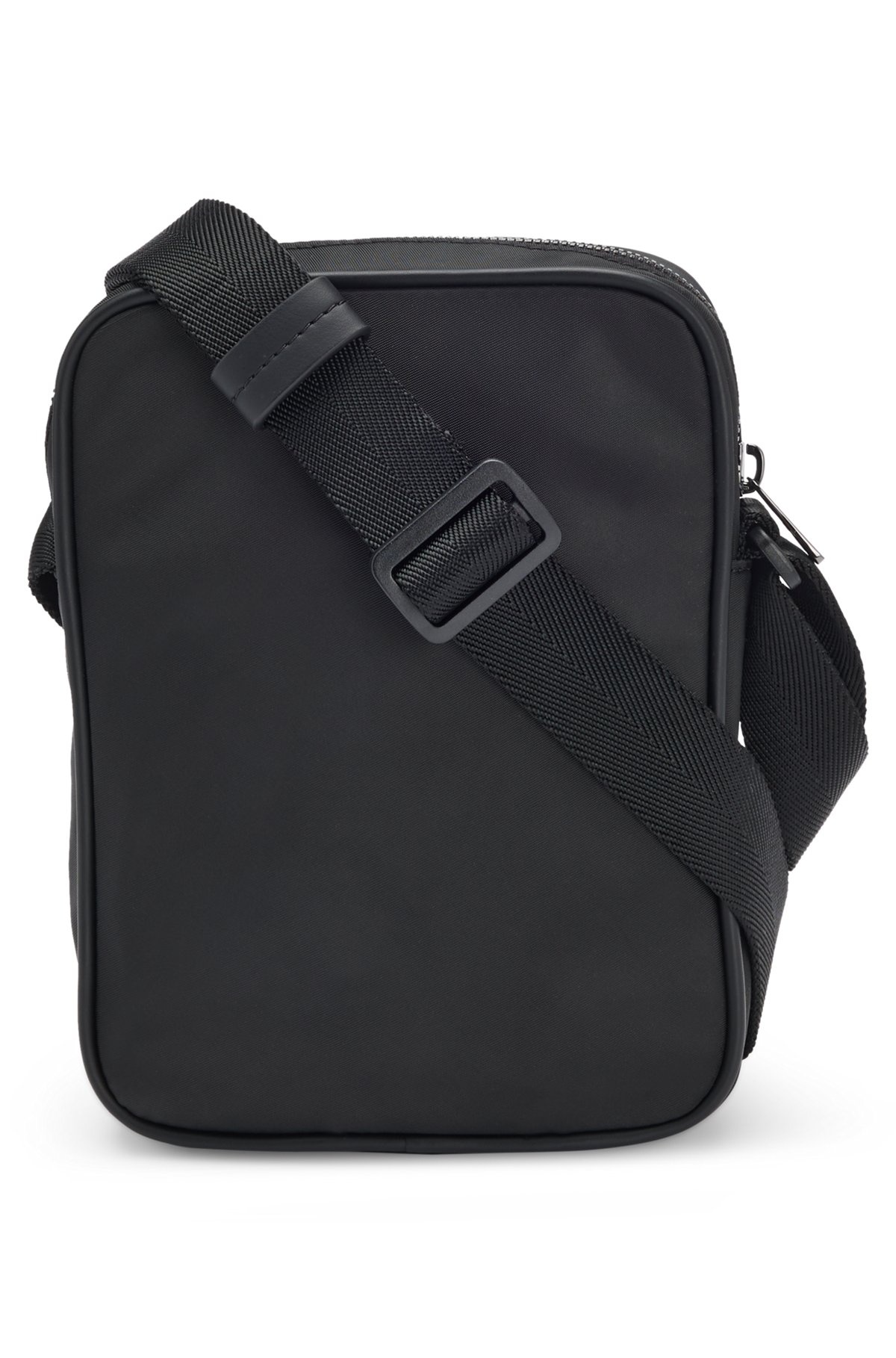 REPORTER BAG IN STRUCTURED TWILL WITH METALLIC STACKED LOGO - 2