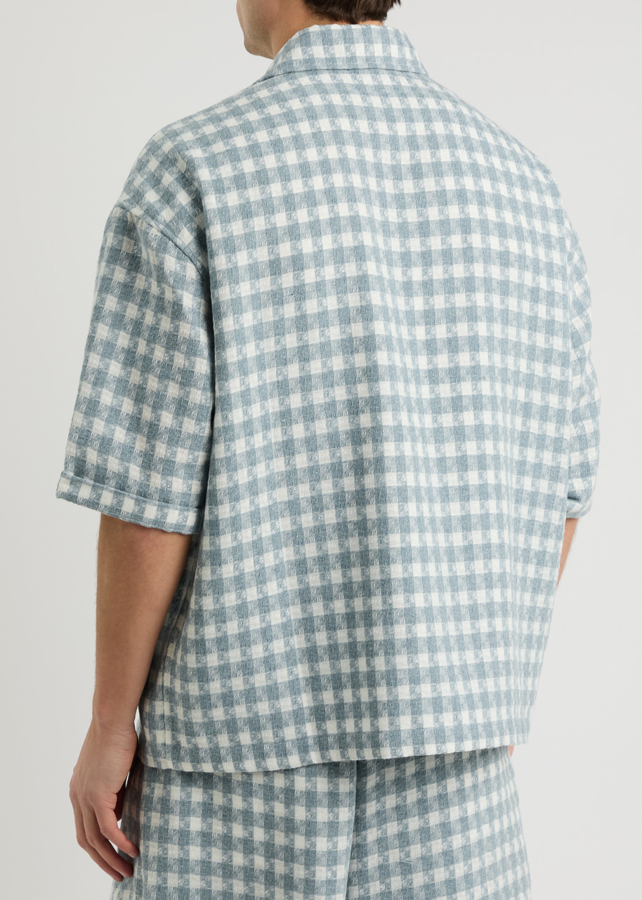 Nahmias Plaid-jacquard Woven Shirt - 3