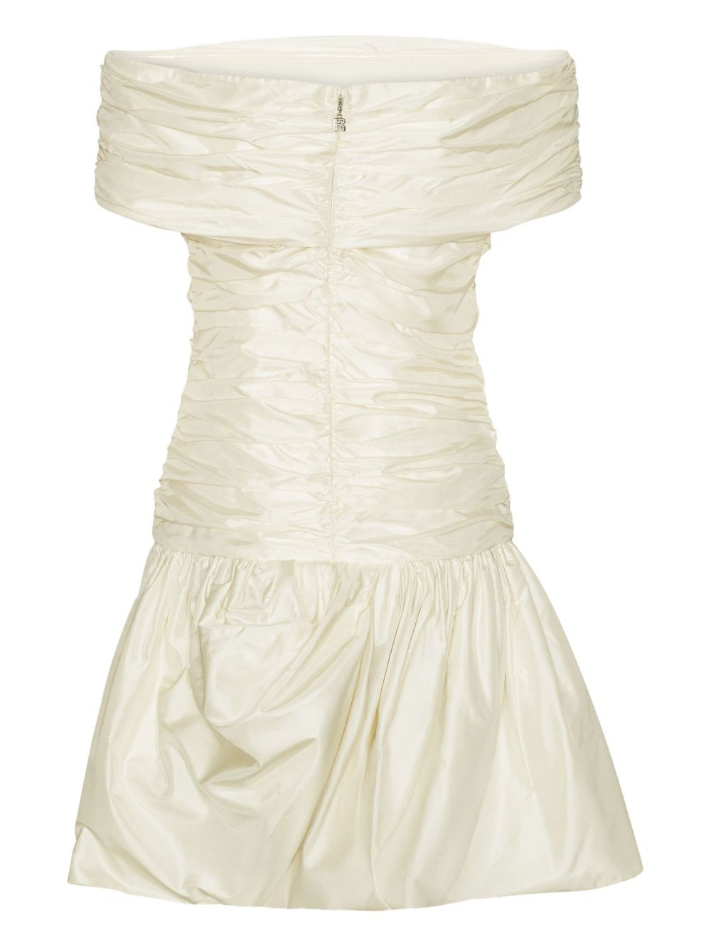off-shoulder gathered minidress - 5