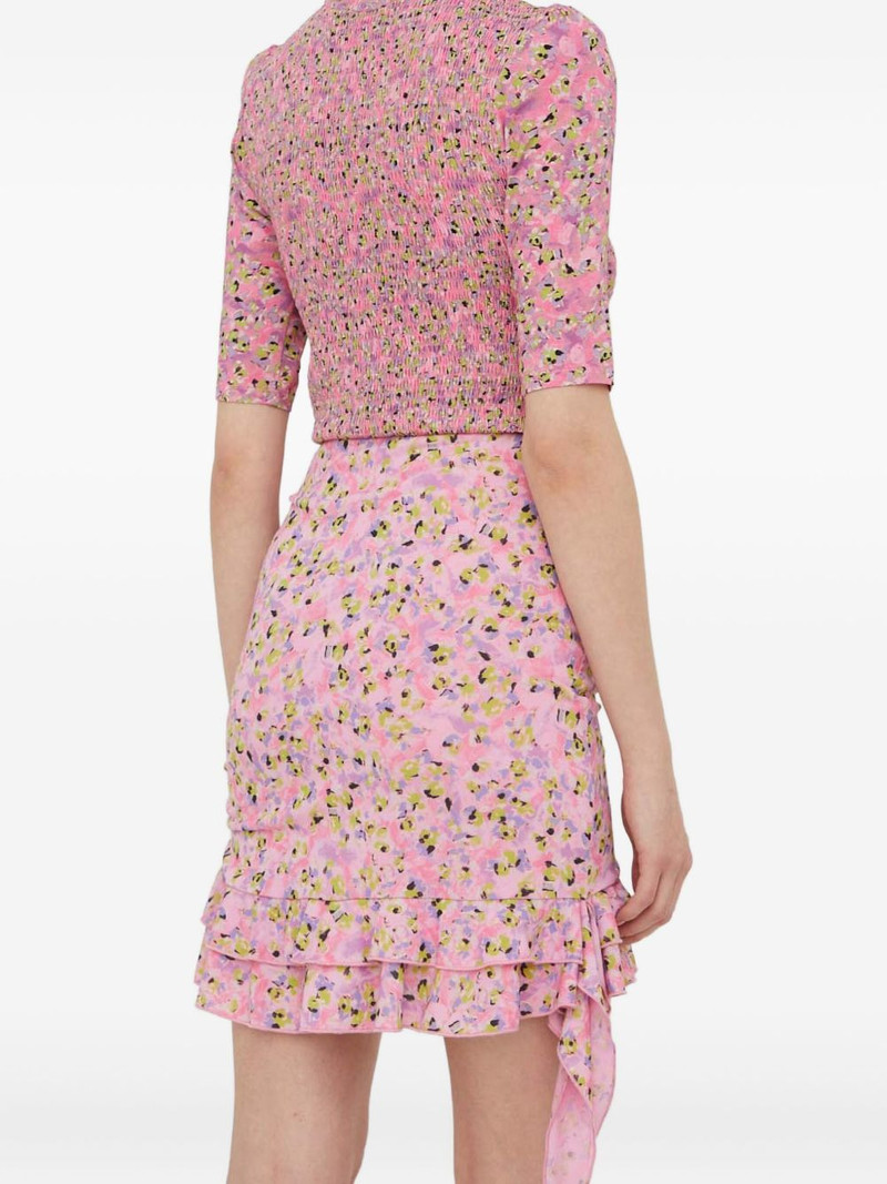 HUGO ruffled floral mini skirt outlook