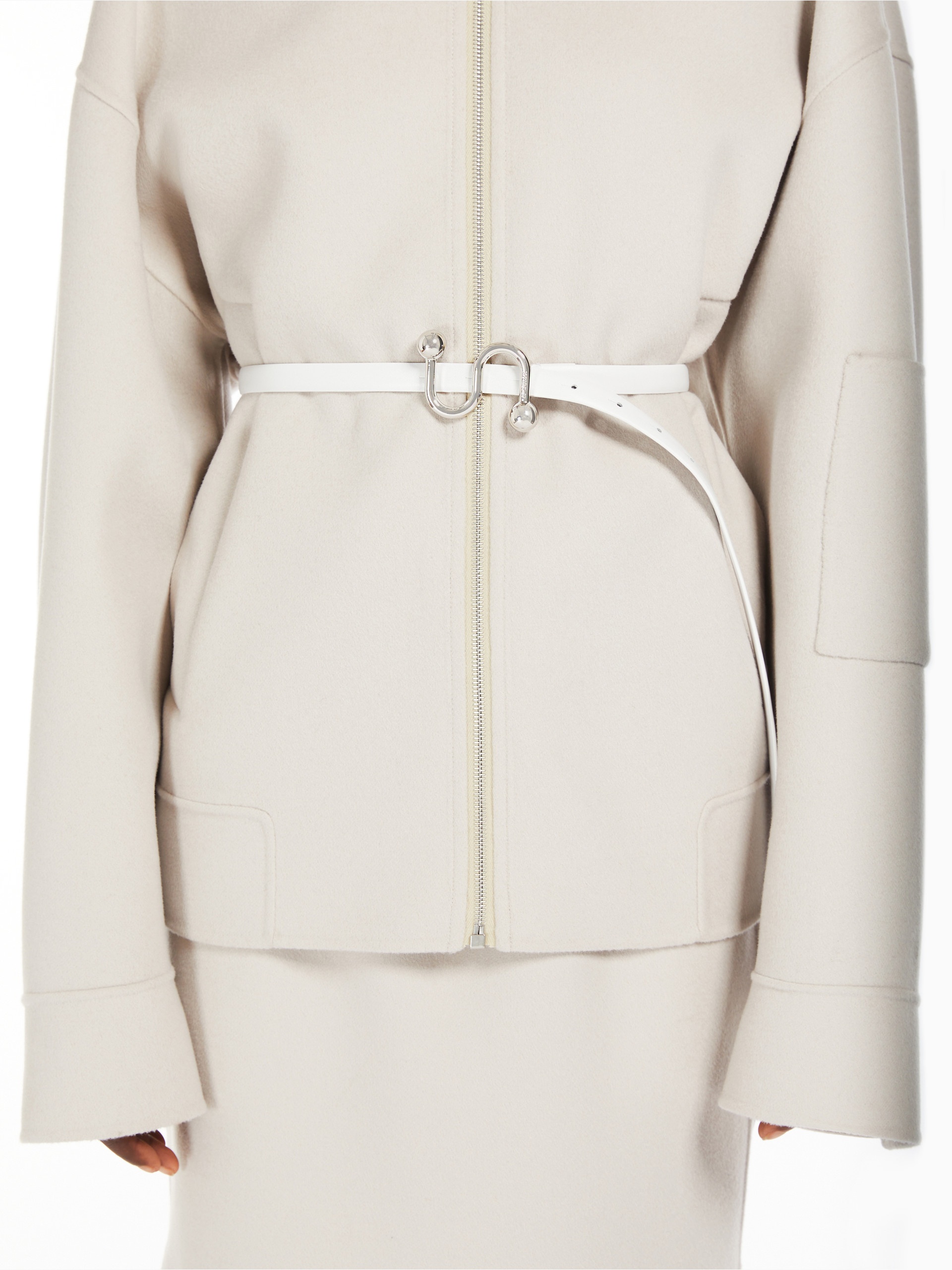 ZELANDA Sportmax monogram thin belt with buckle - 3