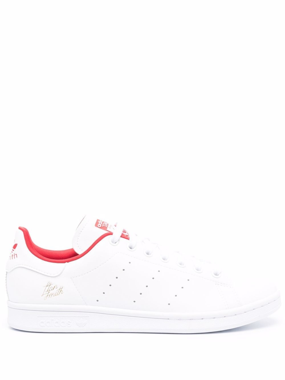 logo-patch low-top leather sneakers - 1