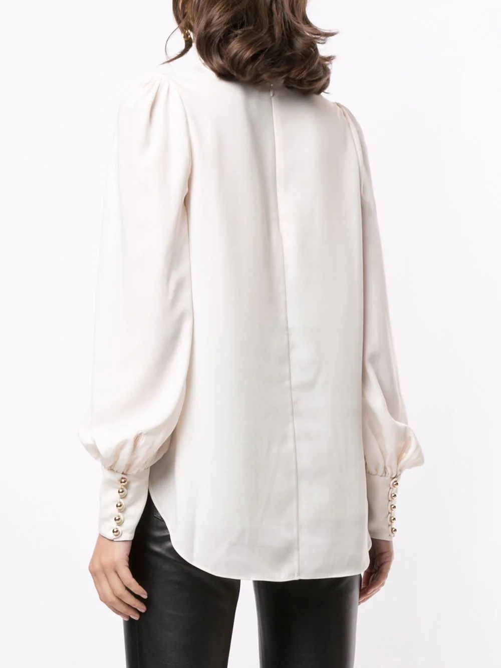 buckle-collar blouse - 4