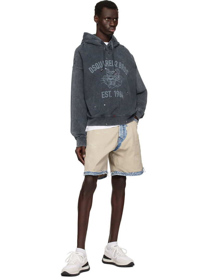 DSQUARED2 White & Gray 'Icon' Running Sneakers outlook