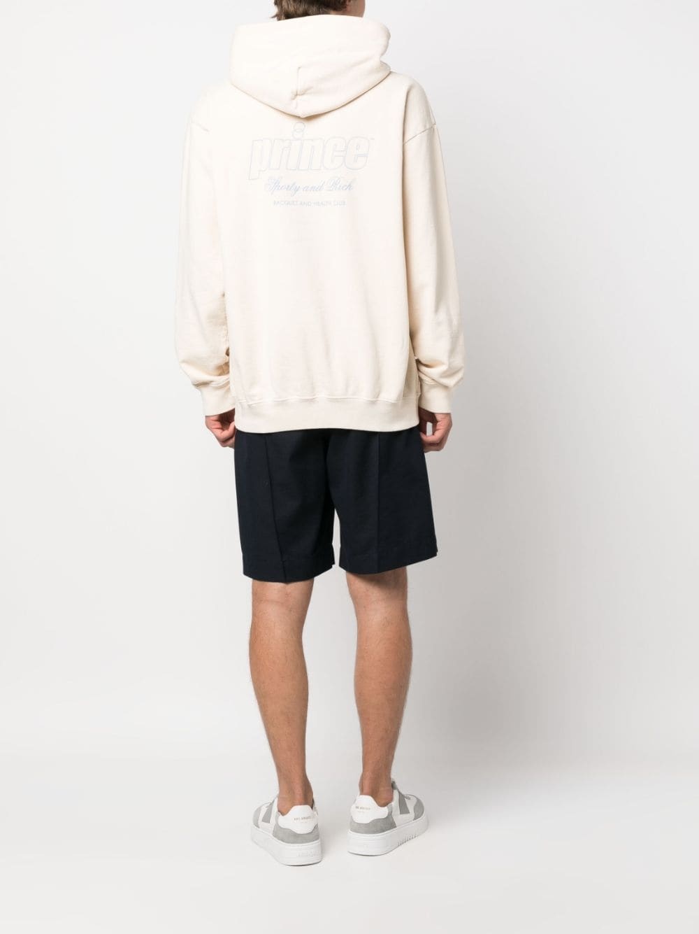logo-print cotton hoodie - 2