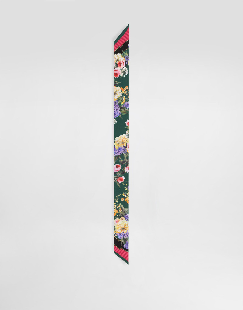 Dolce & Gabbana Garden-print twill headscarf (6 x 100) outlook